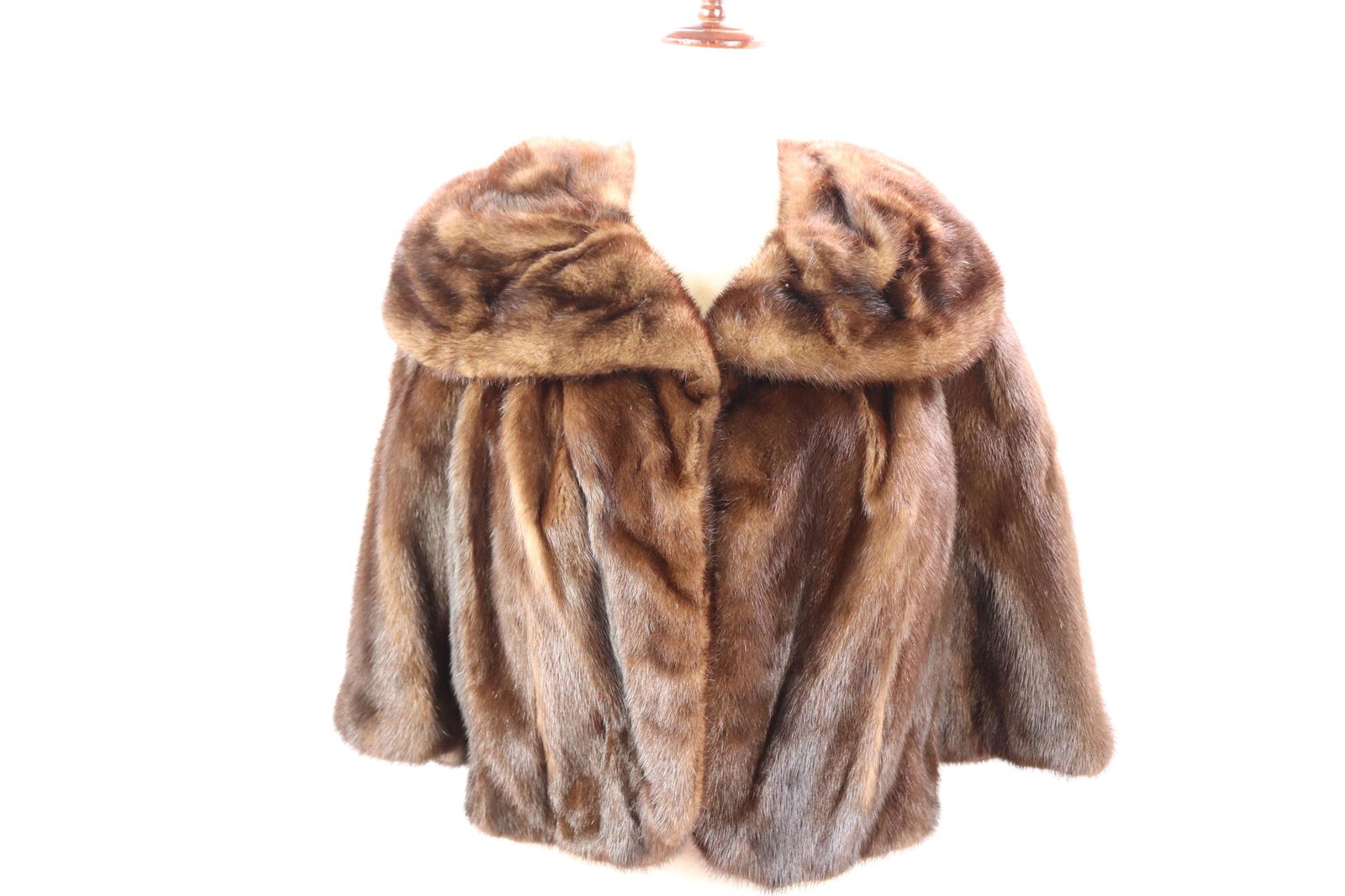 Vintage 1950's Brown Mink Fur Shrug: approx. 40 bust, good condition, see photo's