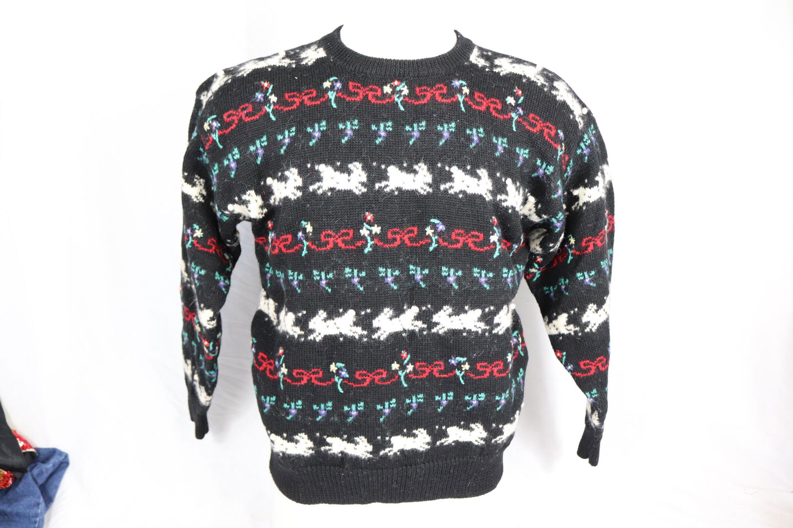 Vintage Woodstock Bernard Men's Christmas Winter Knit Sweater (1 of 6)