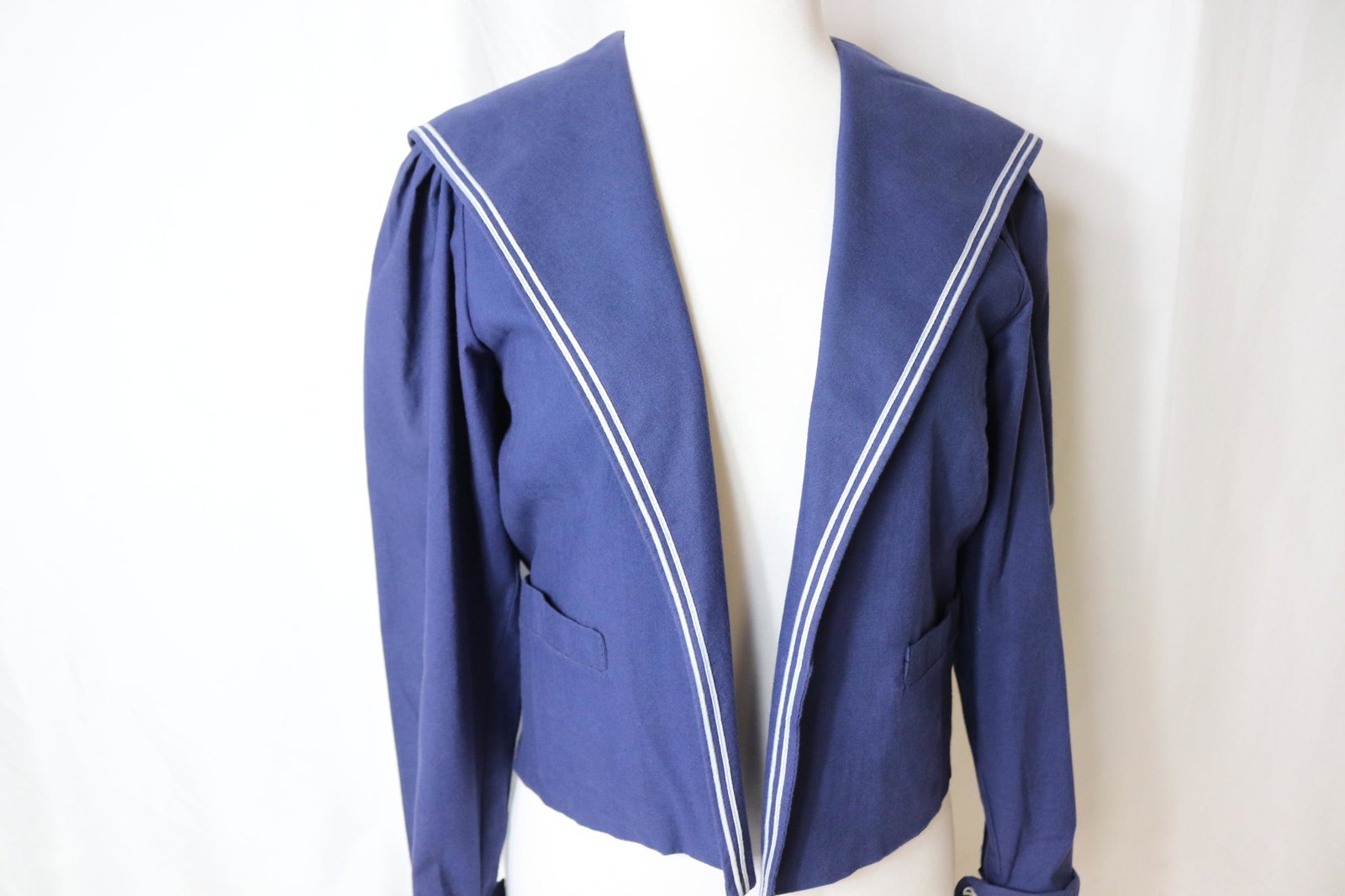 Vintage 1970's? Cotton Sailor Style Ladies Jacket (1 of 6)