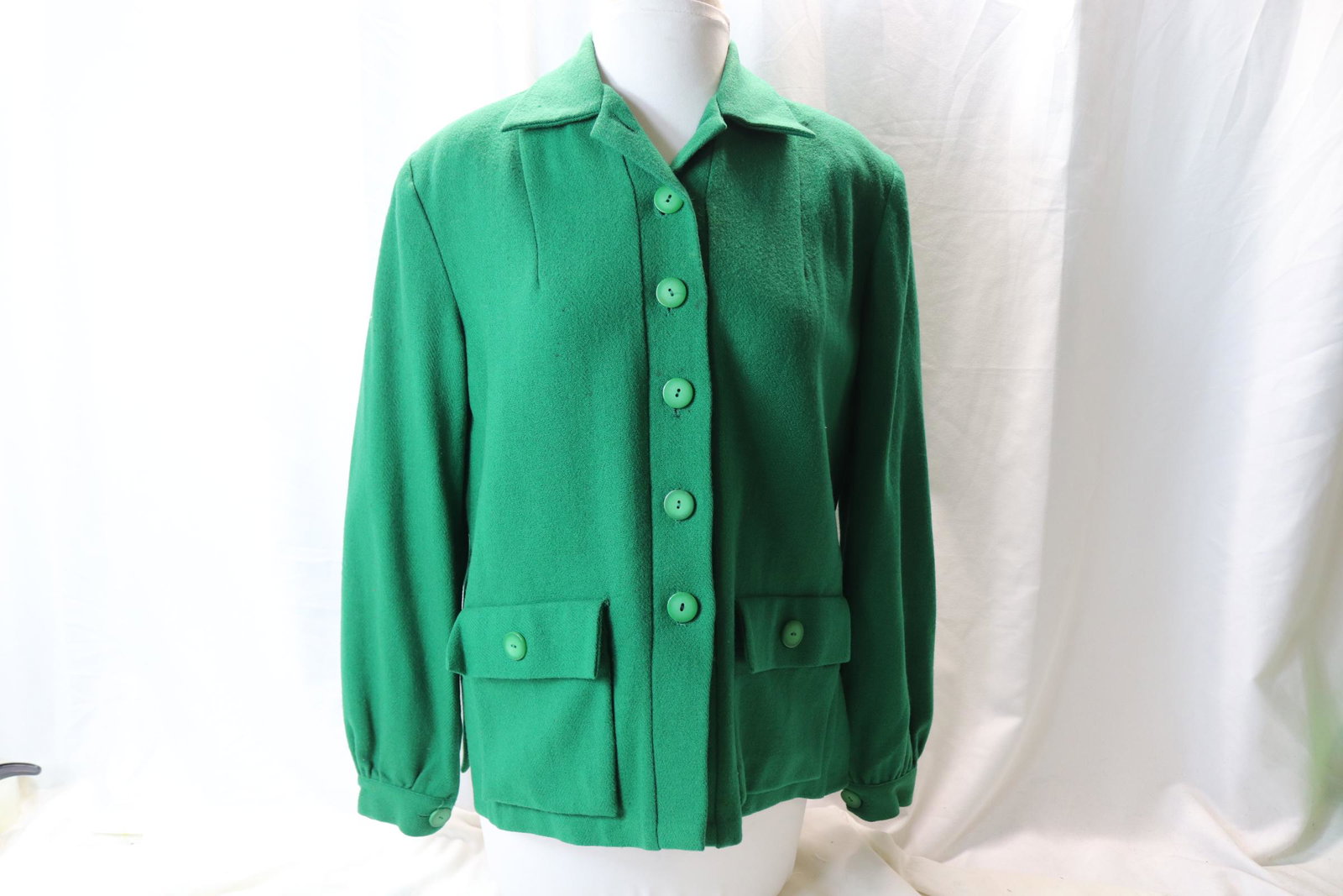 Vintage 1940's Koret of California Green Wool Jacket (1 of 5)