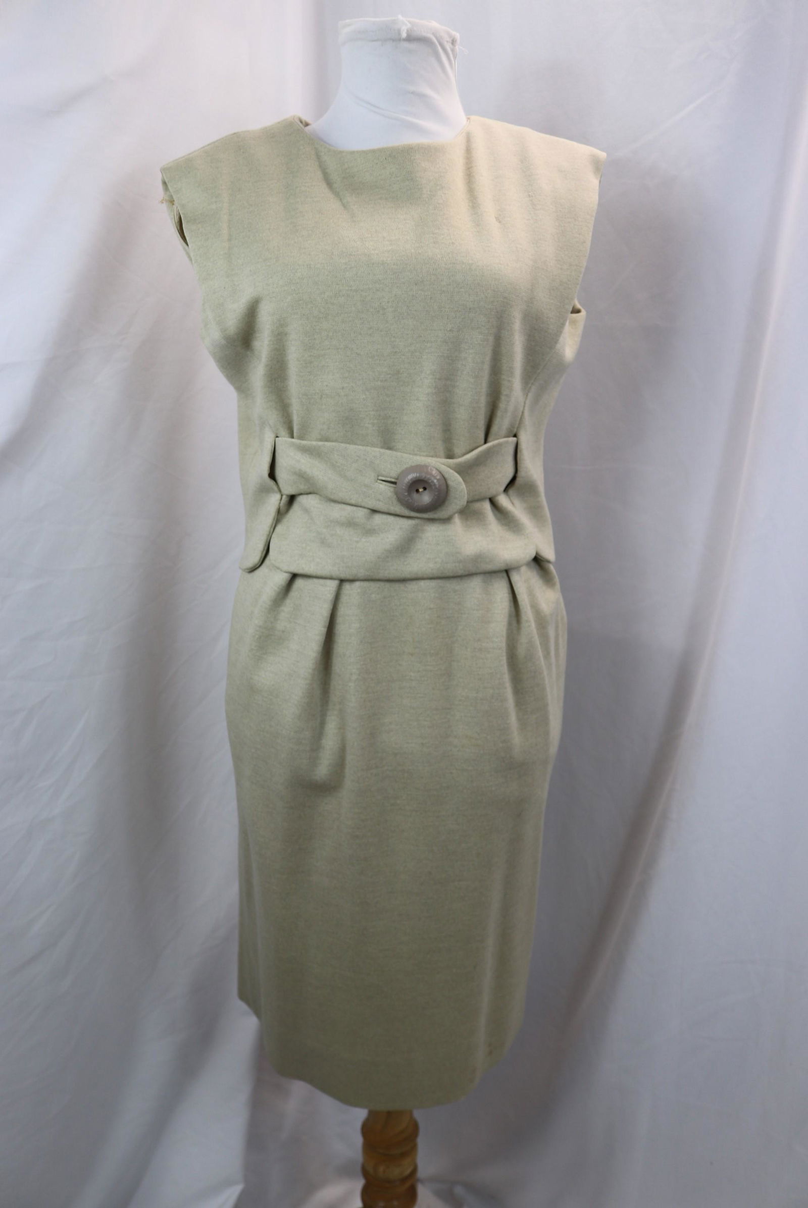 Vintage 1960's Talmack John Moore sheath dress: approx. 34 bust 24 waist missing two buttons inside seam stress see photos