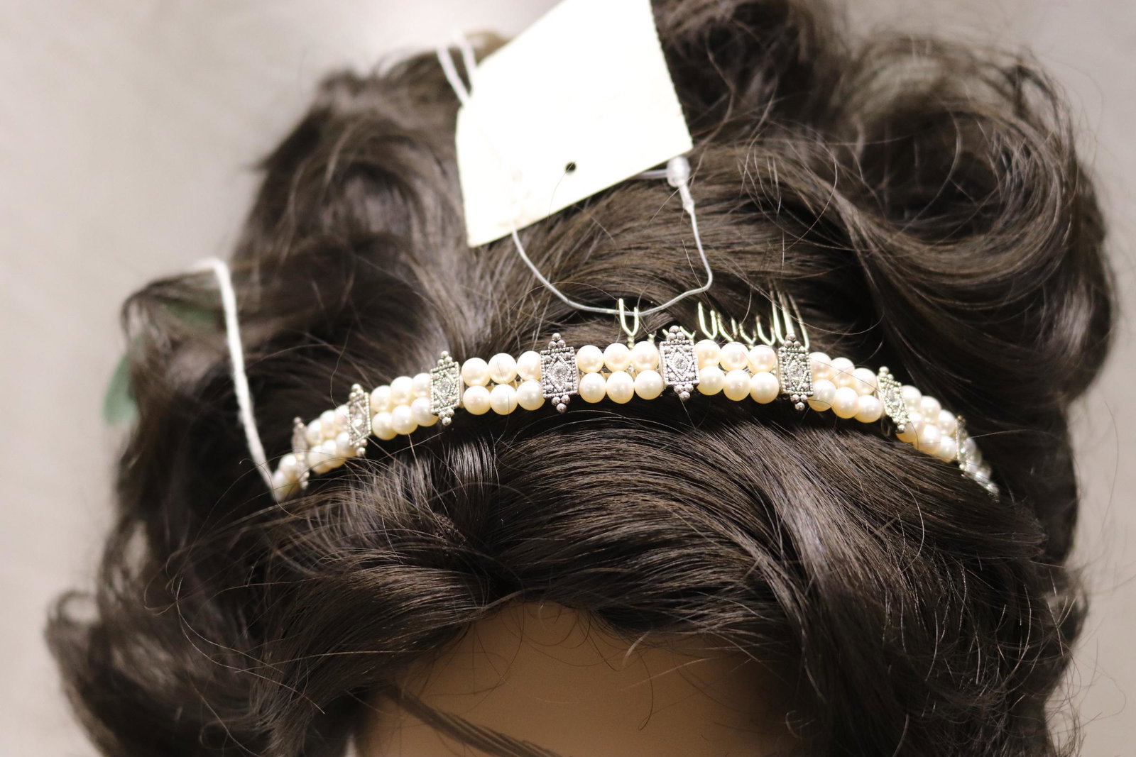 Old Store Stock Authentic Pearl Tiara, Winters & Rain: original cost $325