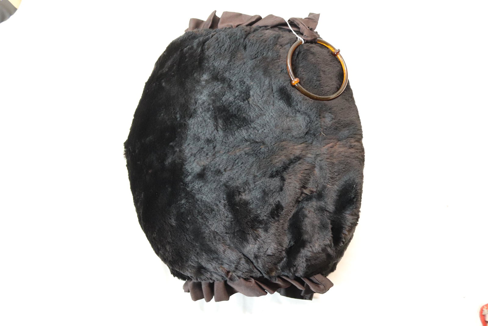 Vintage Seal Fur Muff with Satin Lining (1 of 3)