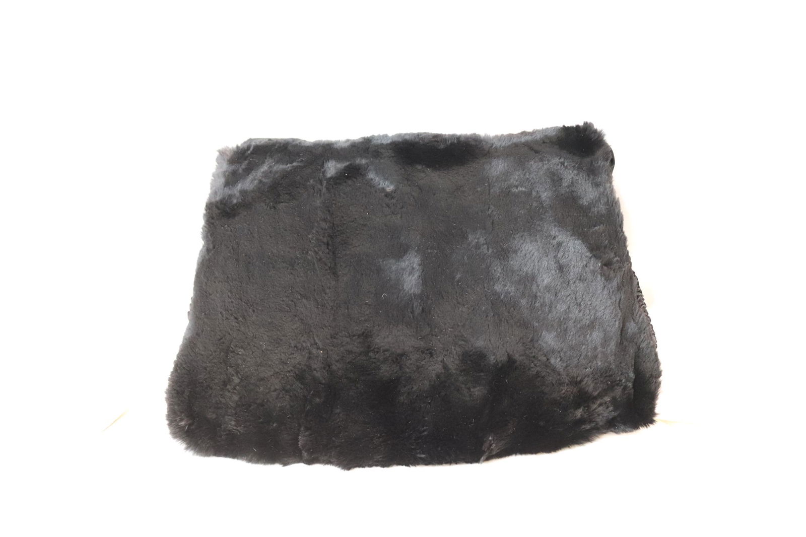 Vintage Black Seal Fur Muff with Silk/Satin Back (1 of 2)