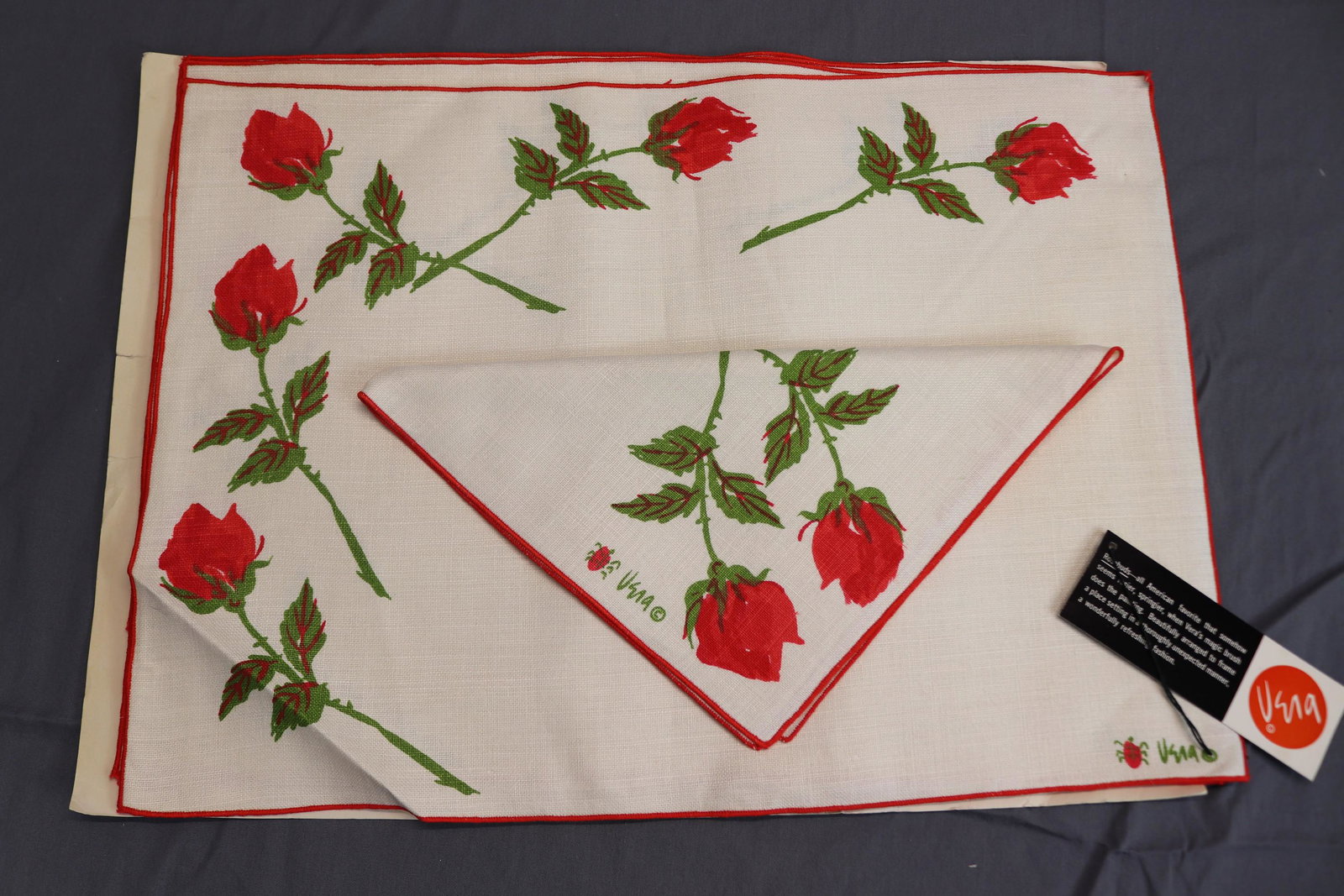 Vintage Vera Old Store Stock Placemat & Napkin Set (1 of 3)