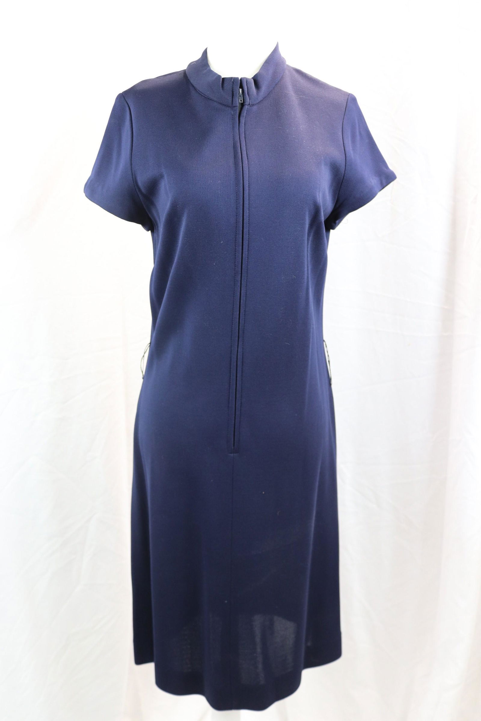 Vintage 1960's Knit Zipper Front Shift (1 of 6)