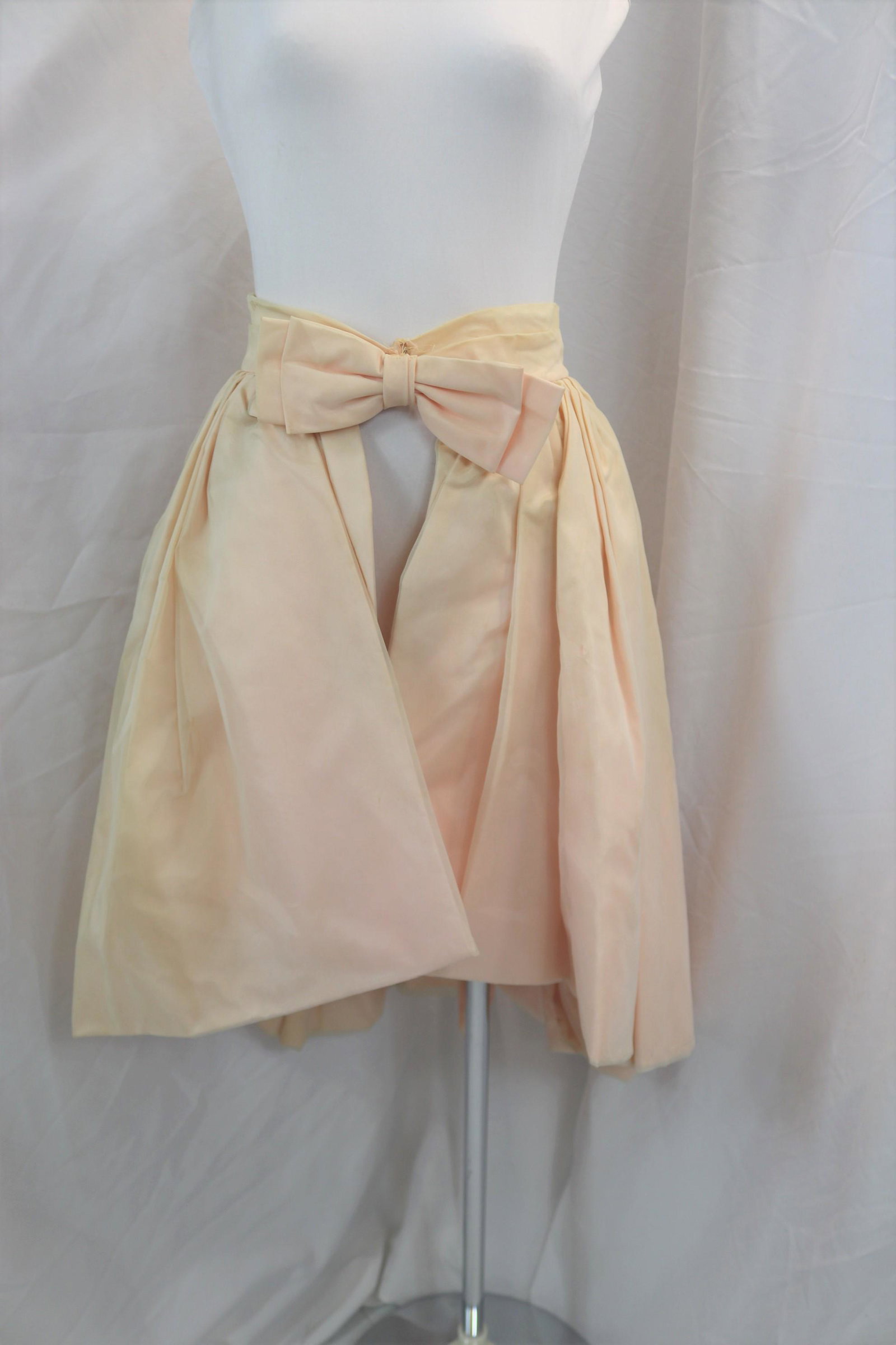 Vintage 1950's Chiffon Over Skirt: approx. 24 waist, couple holes, some discoloration, see photo's