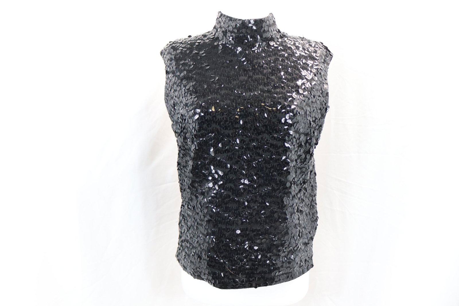 Vintage 1960's Cynlis Black Sequin Wool Top (1 of 5)