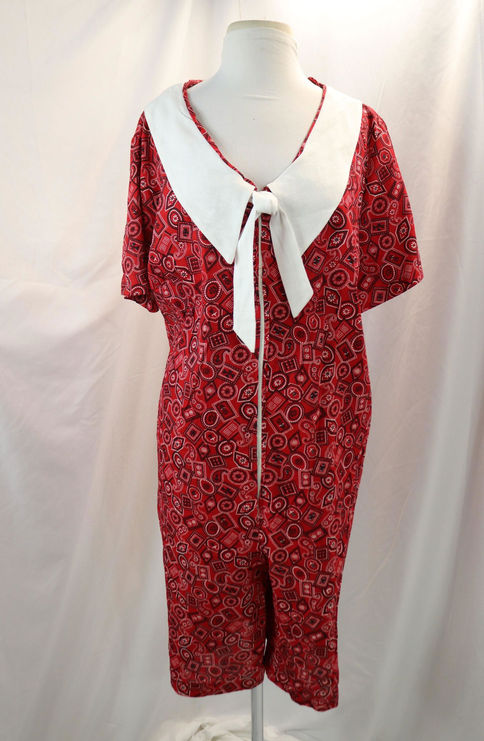 vintage 1960's cotton bandana print Lane Bryant old store stock romper (1 of 4)