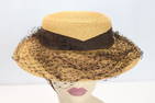 Vintage 1920's Wicker Has with Netting