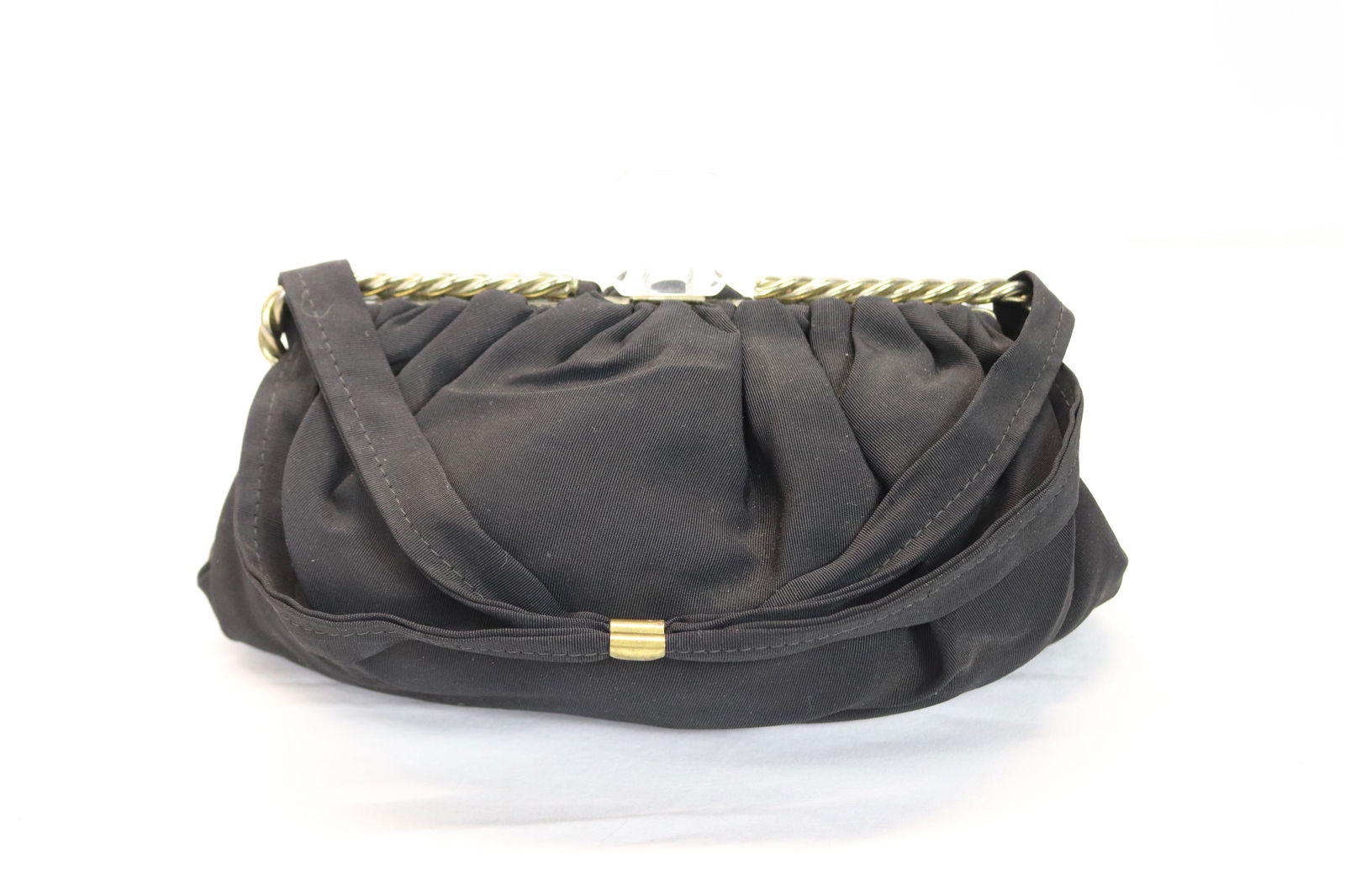 Vintage 1950's Cloth Purse with Lucite Clasp: see photo's