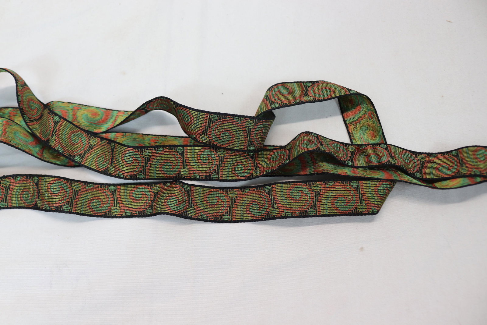 Antique 1890's Arts & Crafts Era Silk Trim: approx. 94 inches, see photo's
