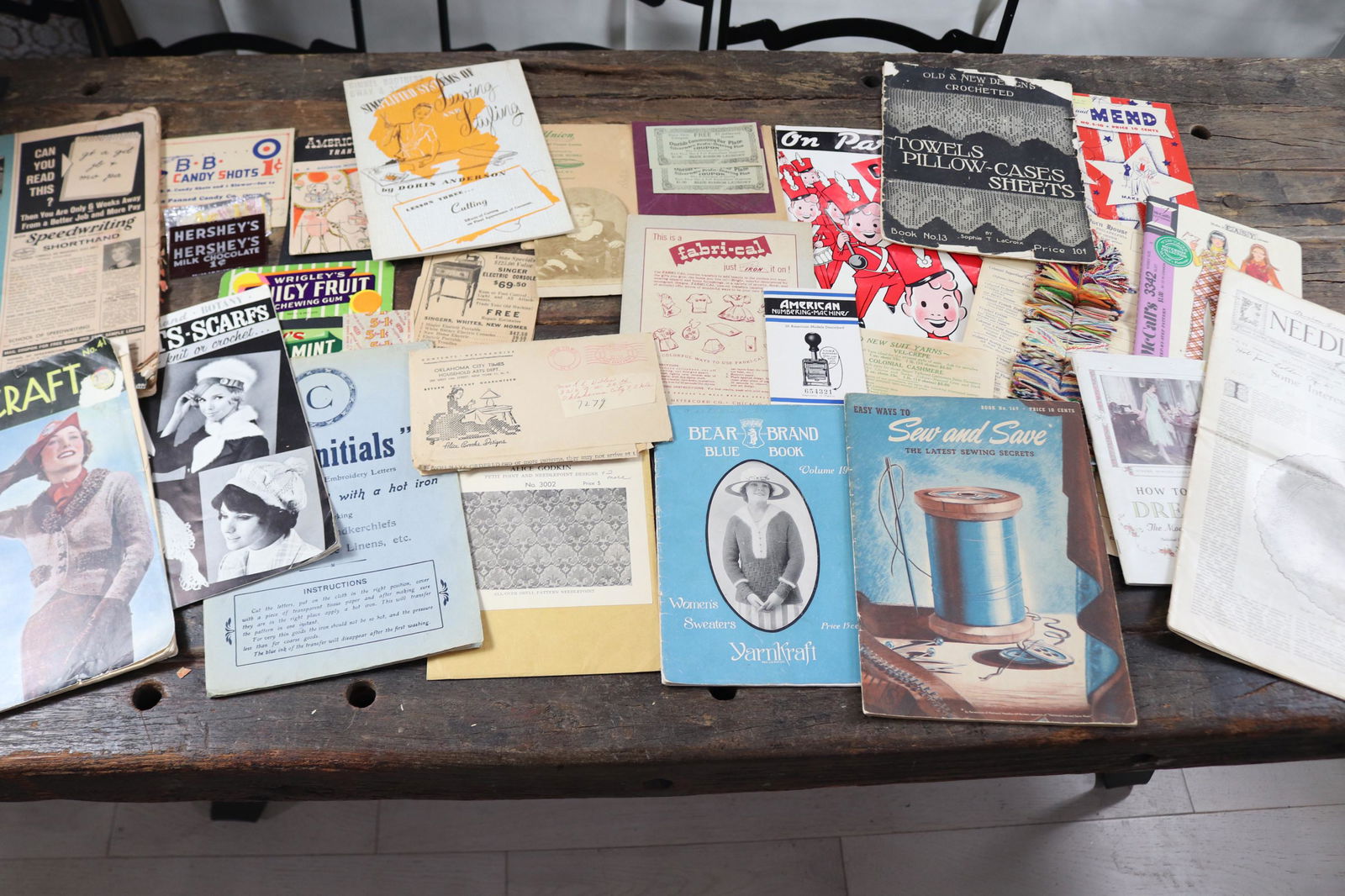 Lot of Vintage & Antique Sewing Related & Other Advertising Items & Magazines (1 of 7)