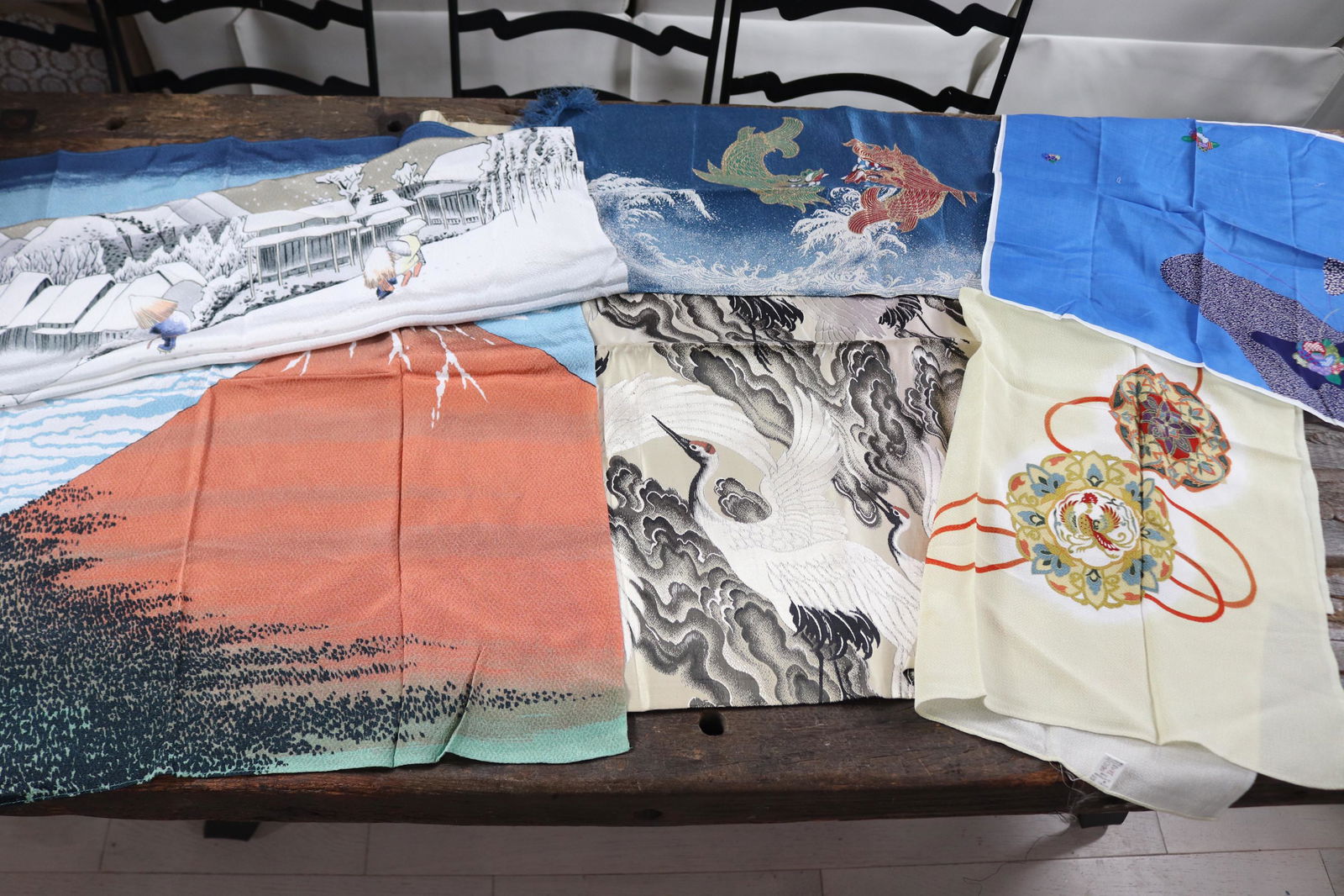 Lot of Vintage Asian Textiles (1 of 15)