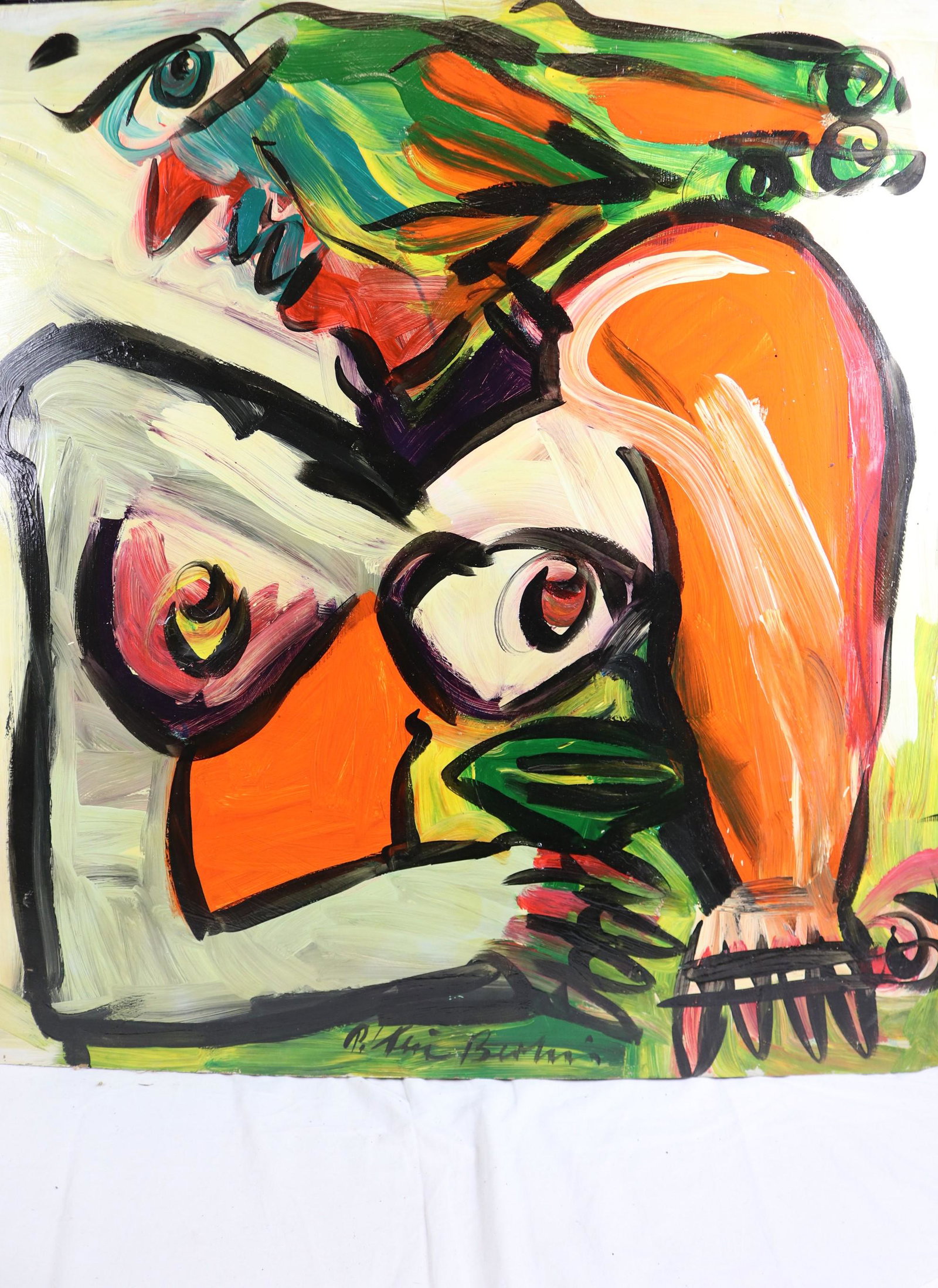 Peter Robert Keil Signed Oil on Board, Nude, German B. 1942: PLEASE LOOK AT PHOTO'S FOR ANY DAMAGES AND MEASUREMENTS