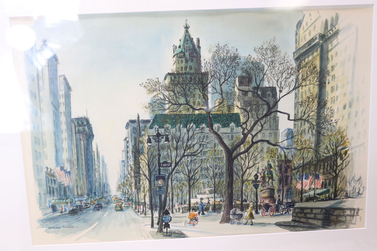 Waldemar Neufeld Watercolor City Street Scene (1 of 7)