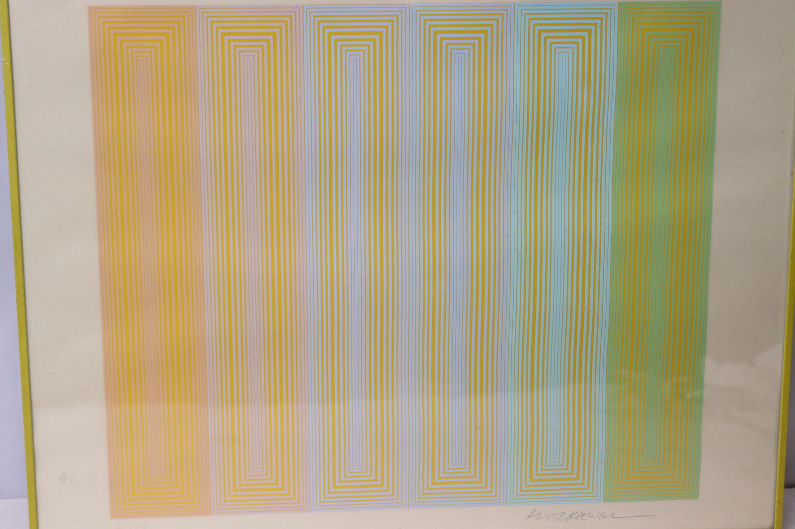 Abstract Lithograph by Richard Anuszkiewicz Pencil Signed & Numbered #9/150 (1 of 9)