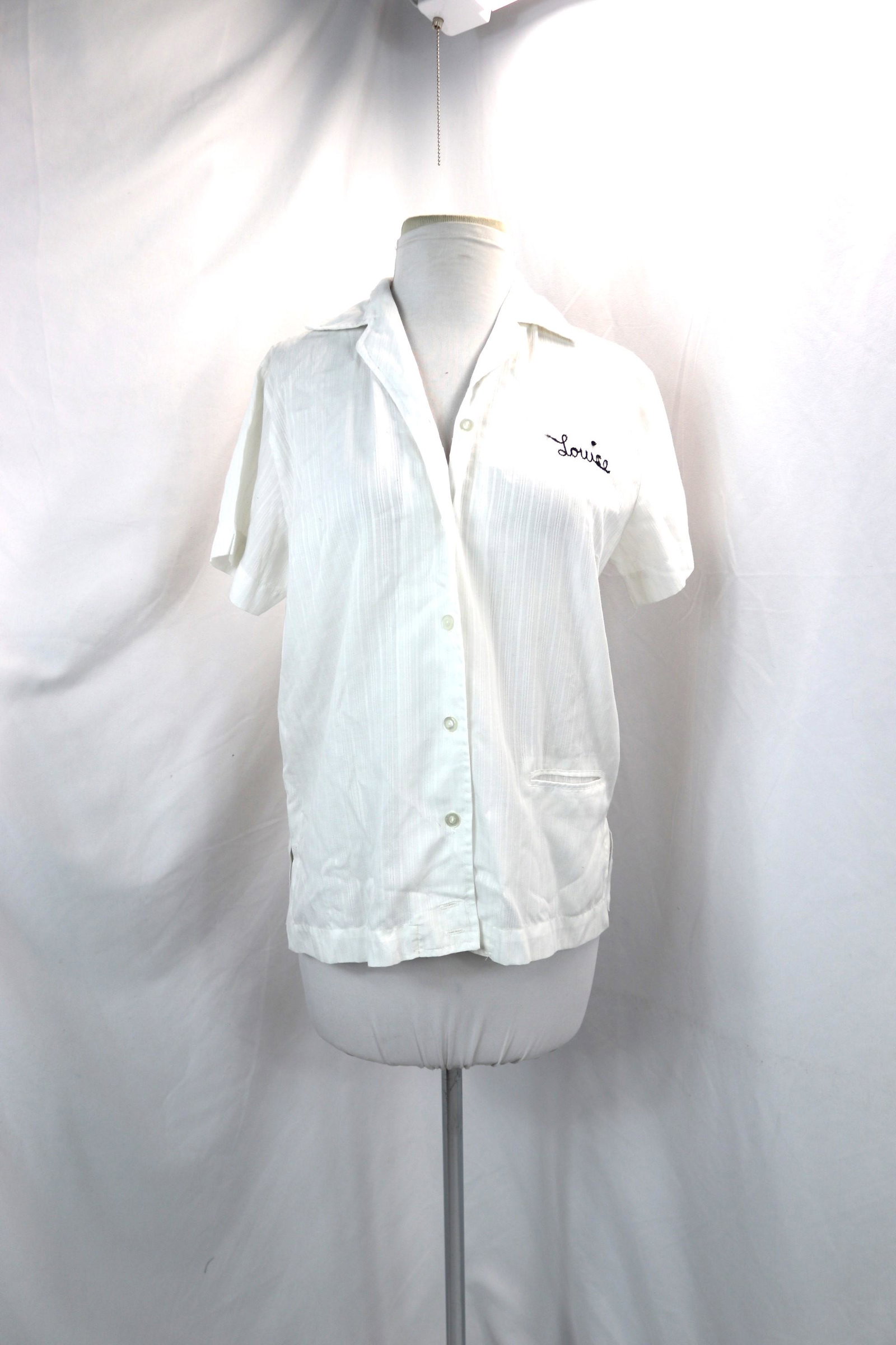 Vintage 1950's Towers Restaurant Uniform Blouse, Louise: size 34, good condition, see photo's