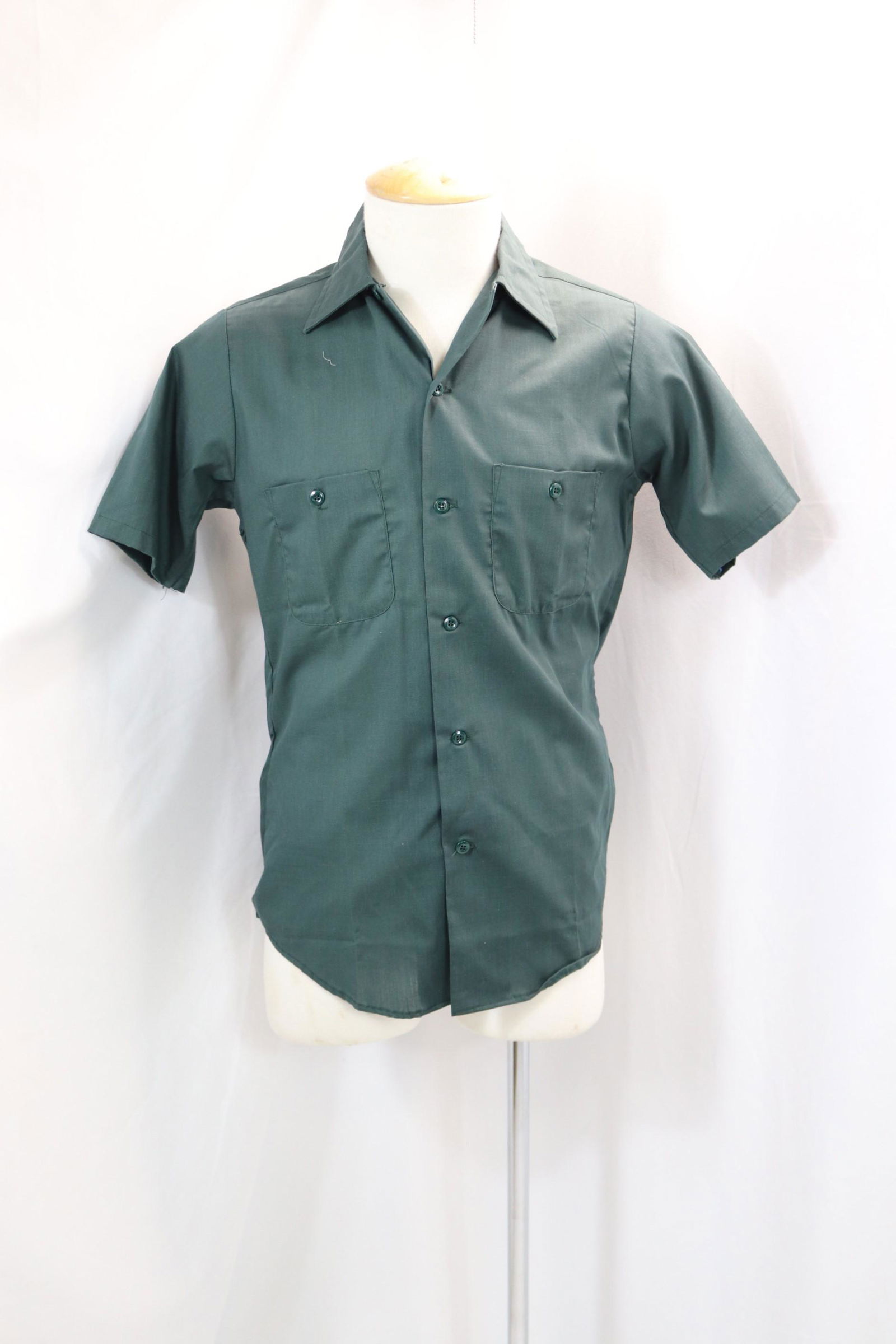 Vintage 1950's Old Kentucky Men's Kelly Green Work Shirt (1 of 5)