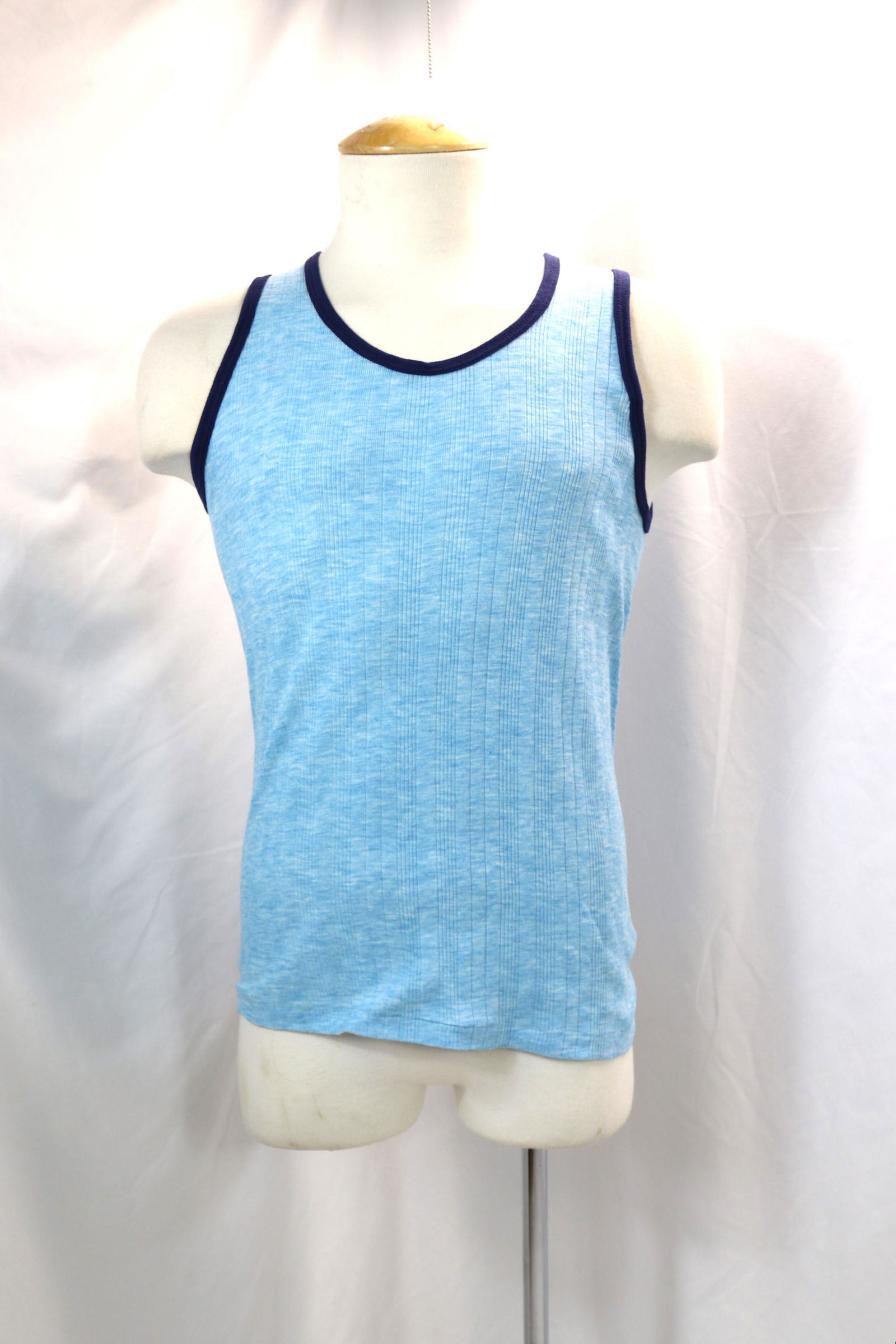 Vintage 1970's Windsor Men's Blue Tank Top (1 of 5)