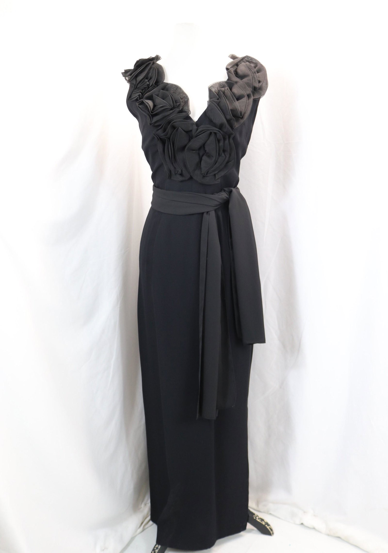 Vintage 1960's Jay Herbert Rayon & Silk Evening Dress: approx. 38/40 bust, 32 waist, good condition, see photo's