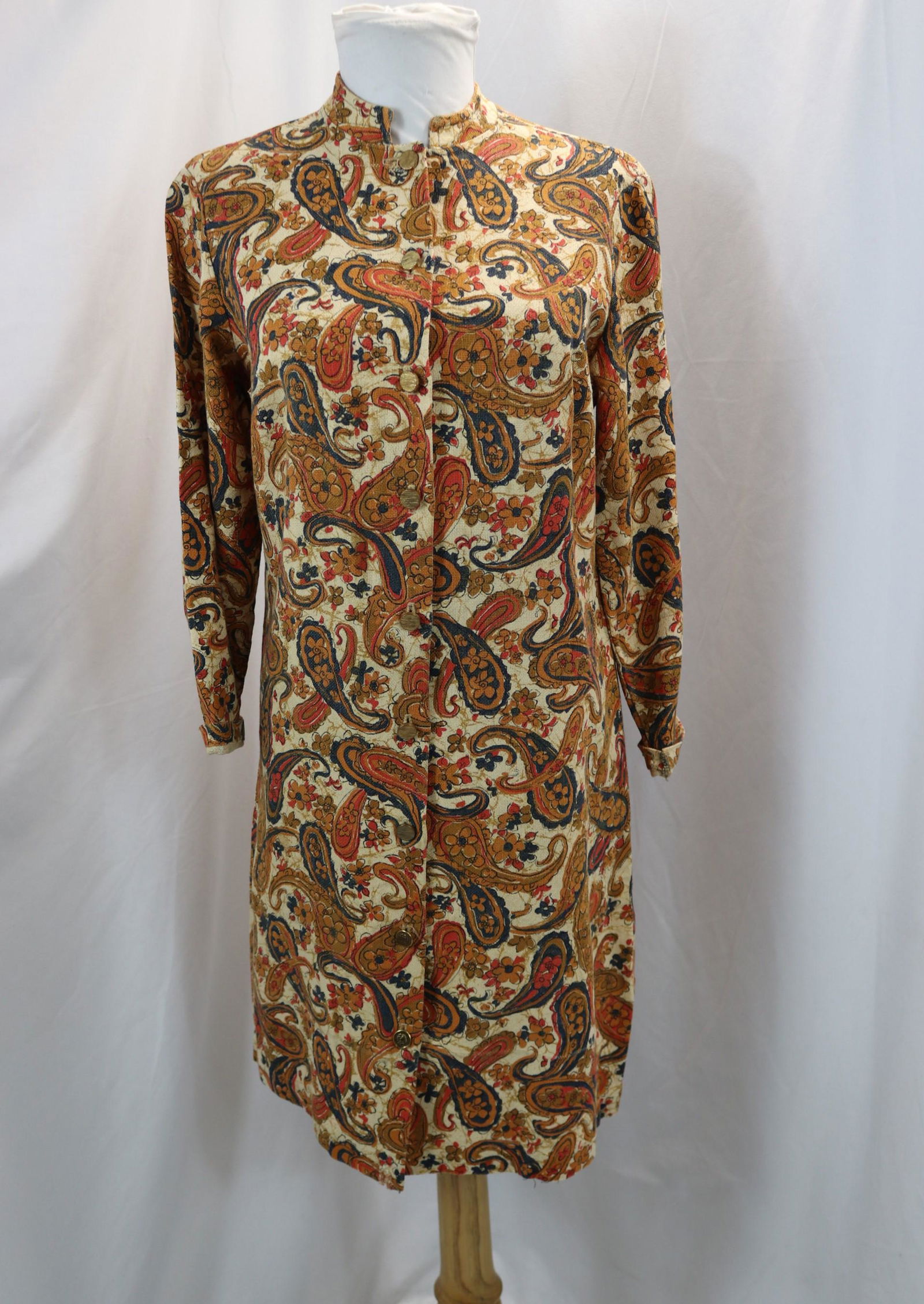 Vintage 1960's Cotton Paisley Print Duster (1 of 8)