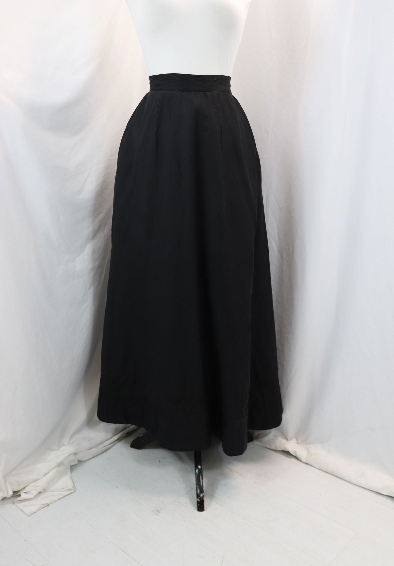 Victorian Black Cotton Skirt/Petti Coat (1 of 7)