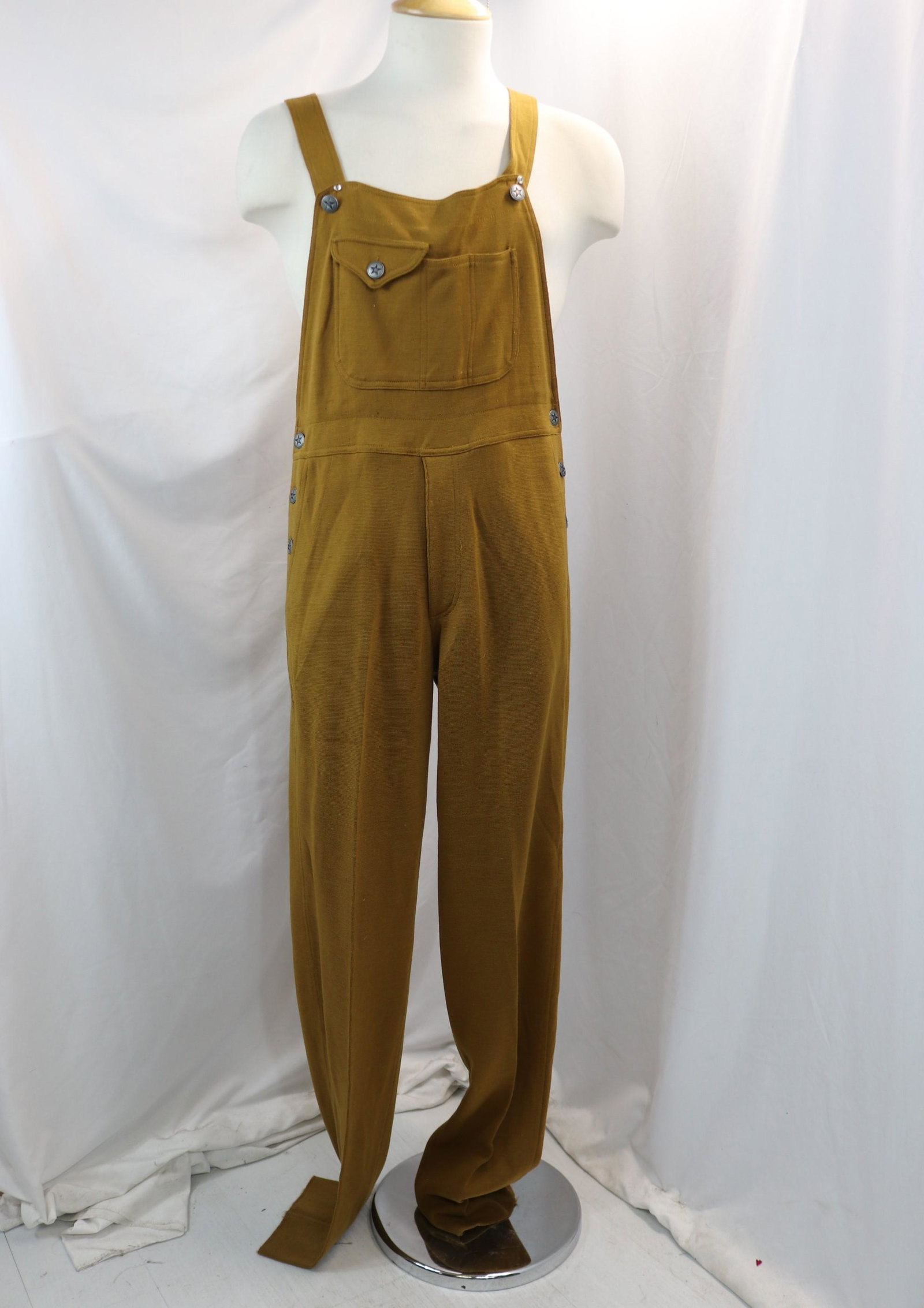 Vintage 1970's David Michaels Old Store Stock Men's Overalls: approx. 34 waist, Raw Hem, some tiny holes, see photo's