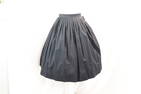 Vintage 1950's Black Pleated Cotton Skirt