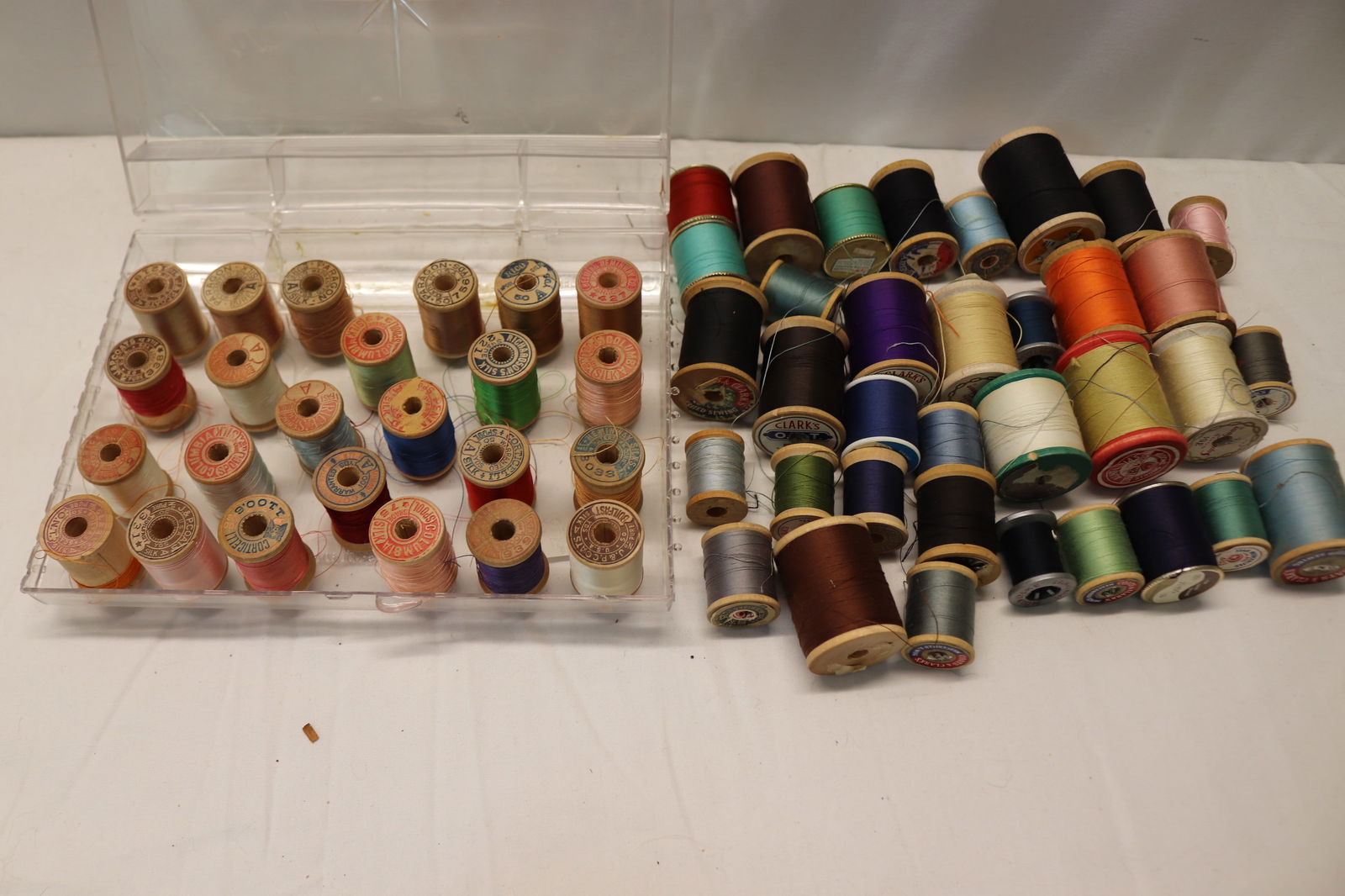 Lot of Various Vintage Threads on Spools, Some Silk (1 of 4)