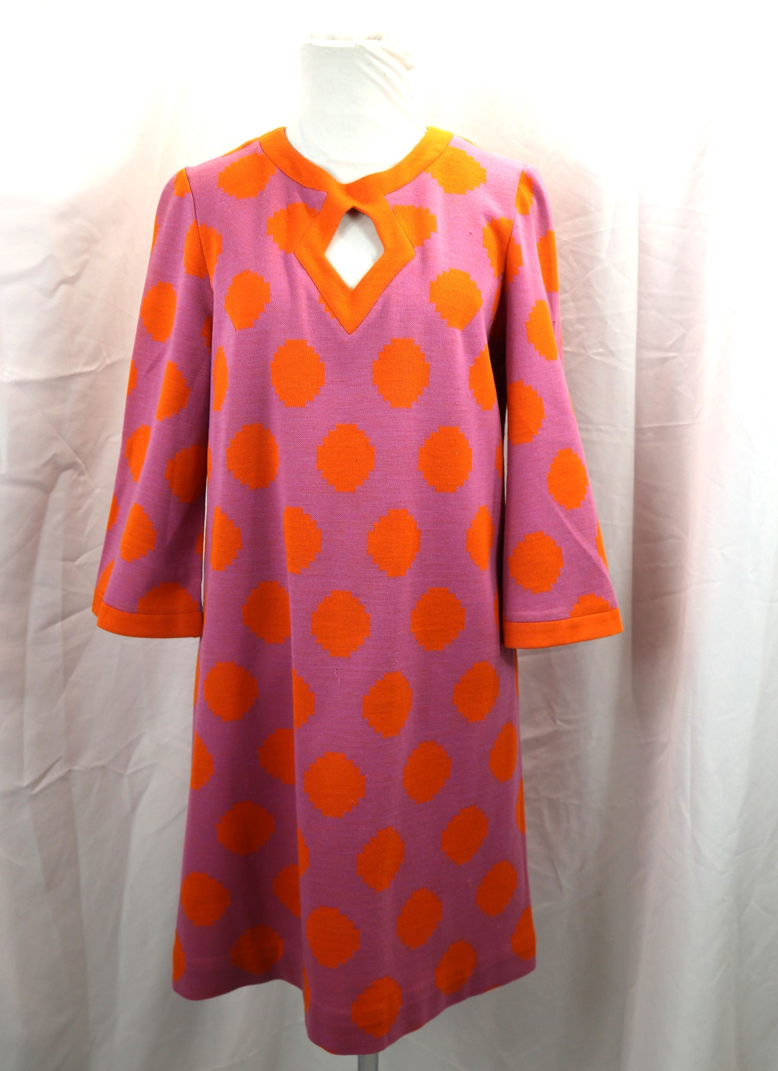 Vintage 1960's Domani Purple & Orange Shift with Peak-a-boo Front (1 of 14)