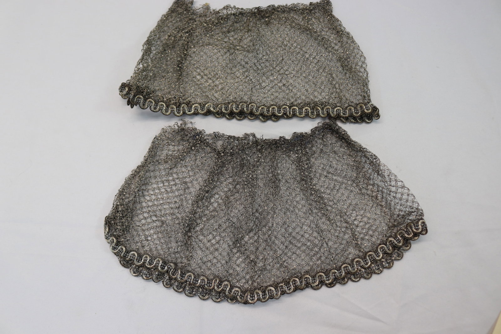 Pair of Edwardian Silver Lame Sleeves: good condition, see photo's