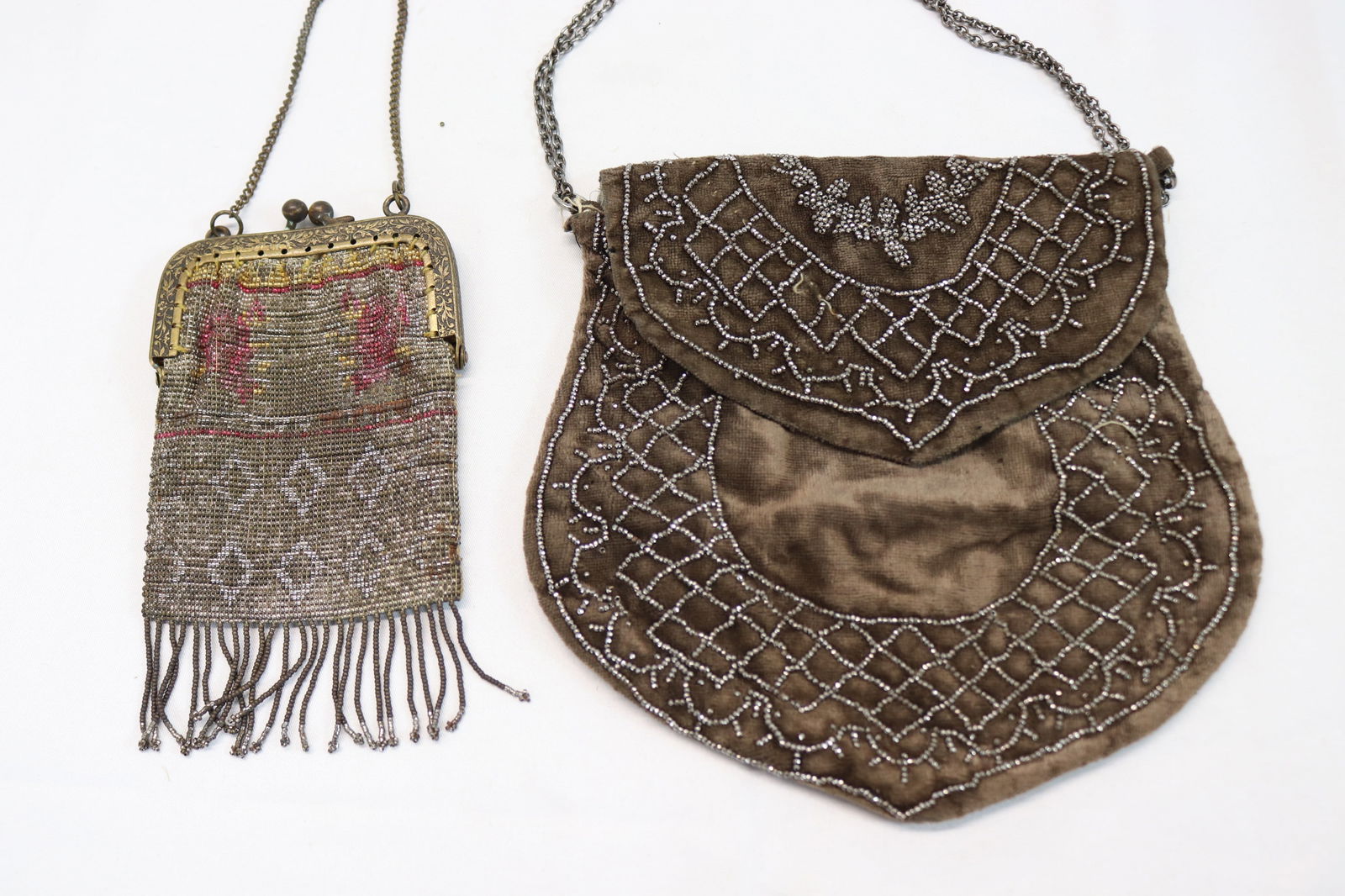 Lot of 2 Antique Steel Cut Beaded Purses (1 of 7)