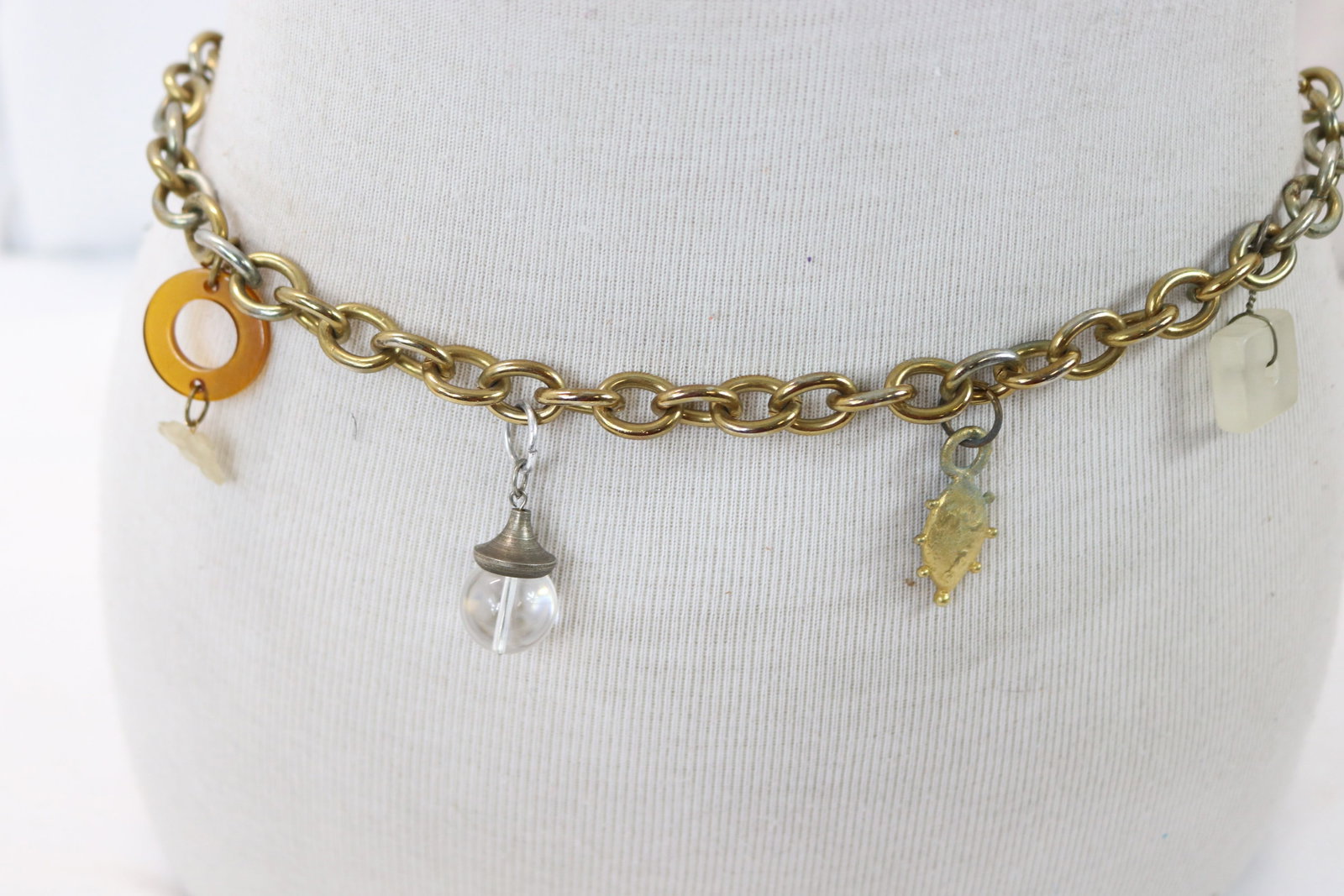 Vintage 1960's Gold Metal Charm Belt: adjustable up to 33 inches, see photo's