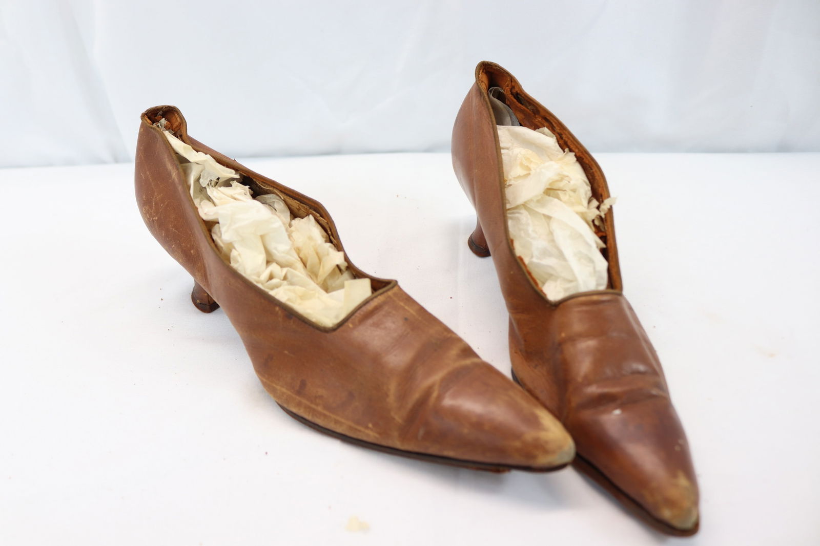 Antique 19th Century Moseley Ladies Brown Leather Shoes (1 of 4)
