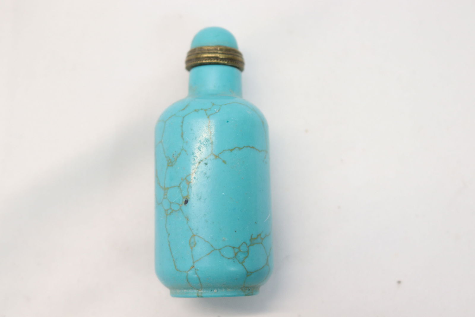 Antique Blue Stone Carved Snuff Bottle (1 of 4)