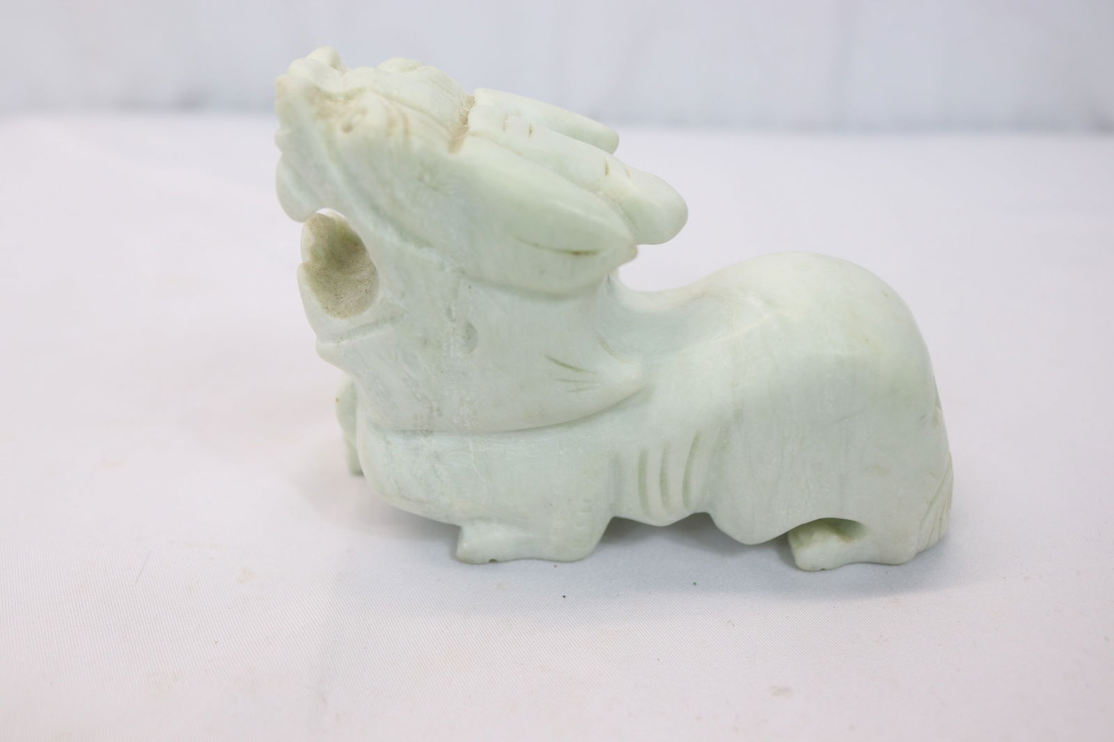 Fabulous Antique Hand Carved White Jade Foo dog (1 of 5)