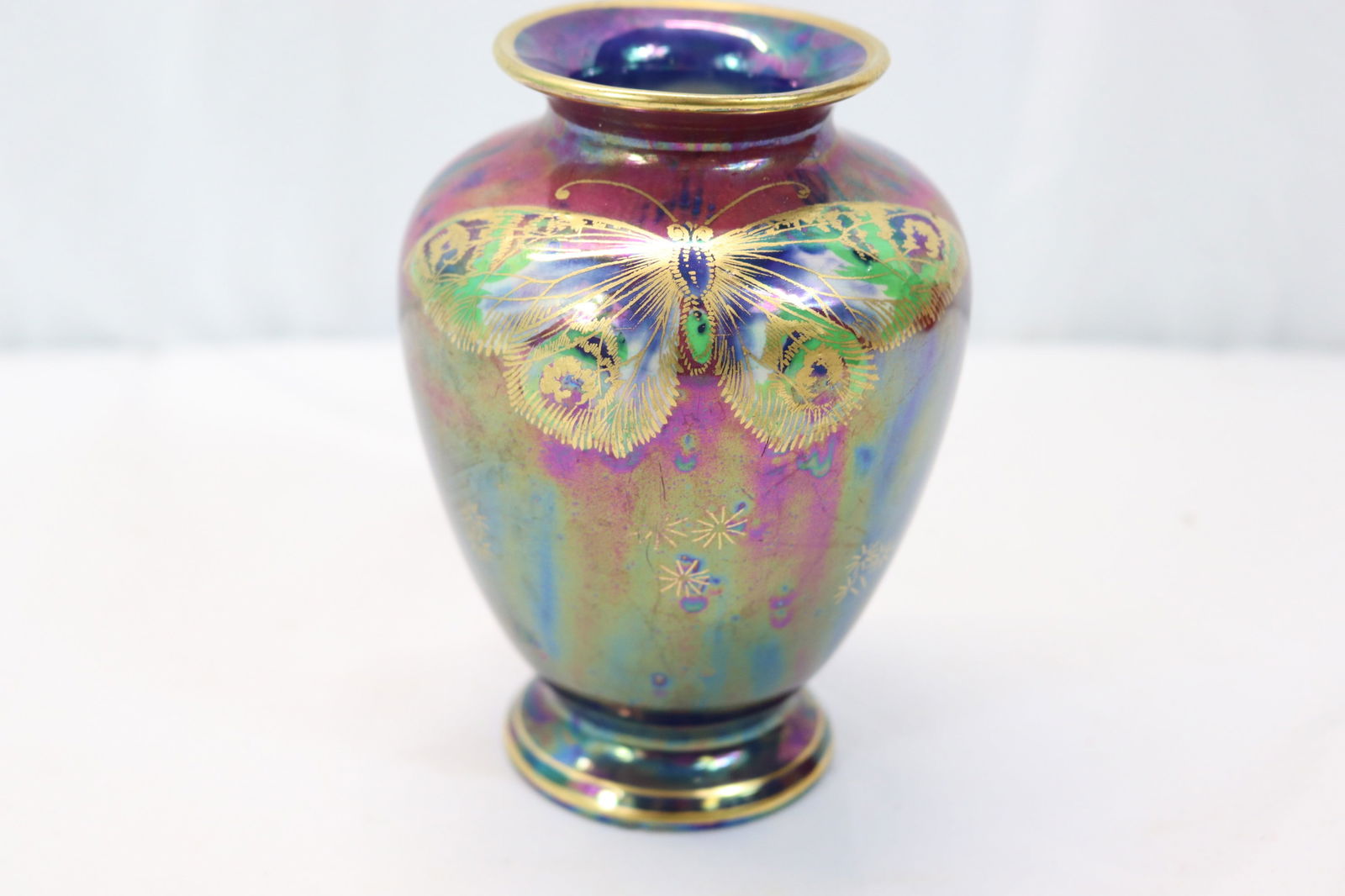 Vintage 1920's Shelley Porcelain Butterfly Luster Ware Vase by Walter Slates (1 of 5)