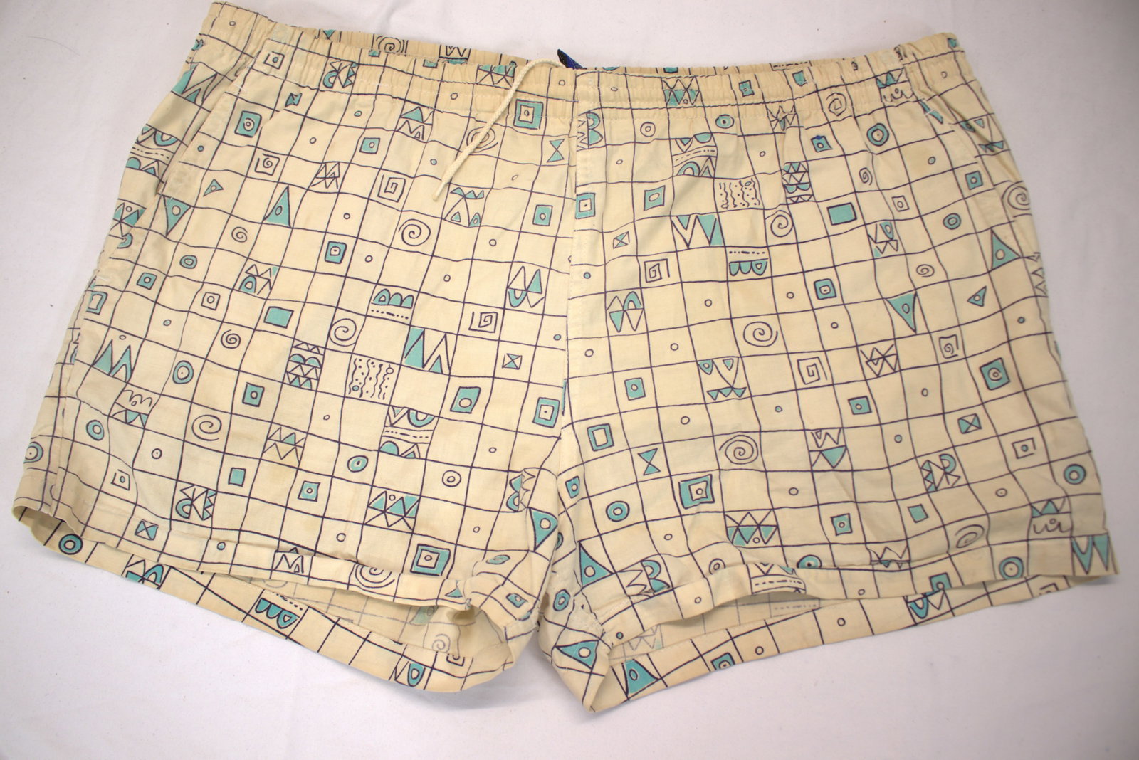 Vintage 1950/60's Dash Tottie Beach Cotton Swim Trunks: approx. 42 waist to largest size, some discoloration, see photo's