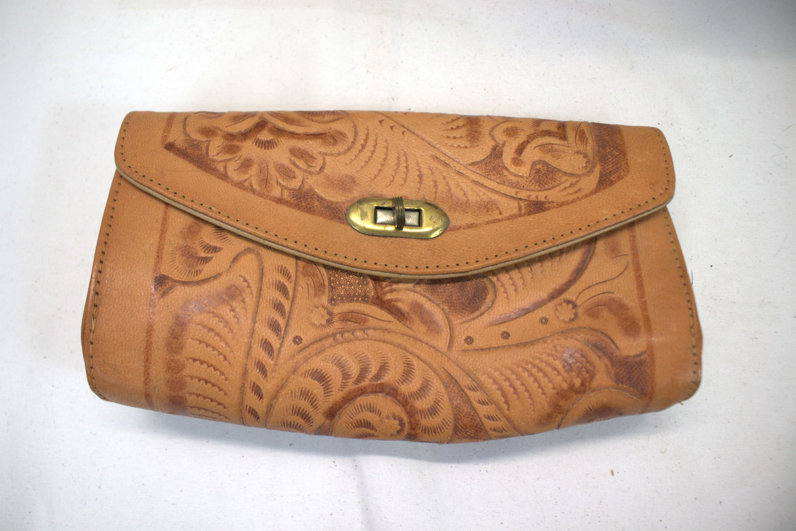 Vintage Gaitan Toiled Leather Clutch Purse (1 of 4)