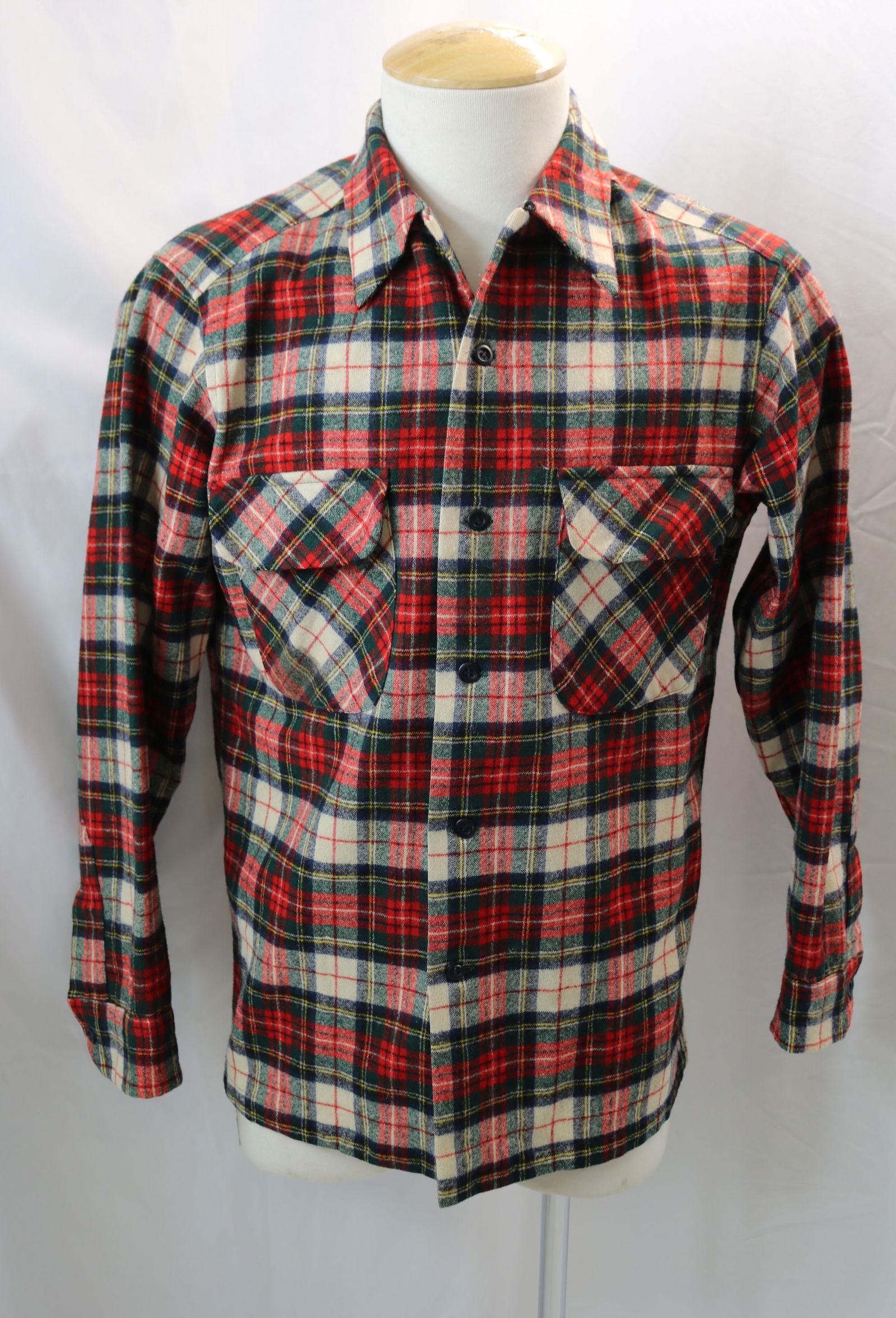 Vintage 1960's Pendleton Plaid Wool Men's Shirt (1 of 5)