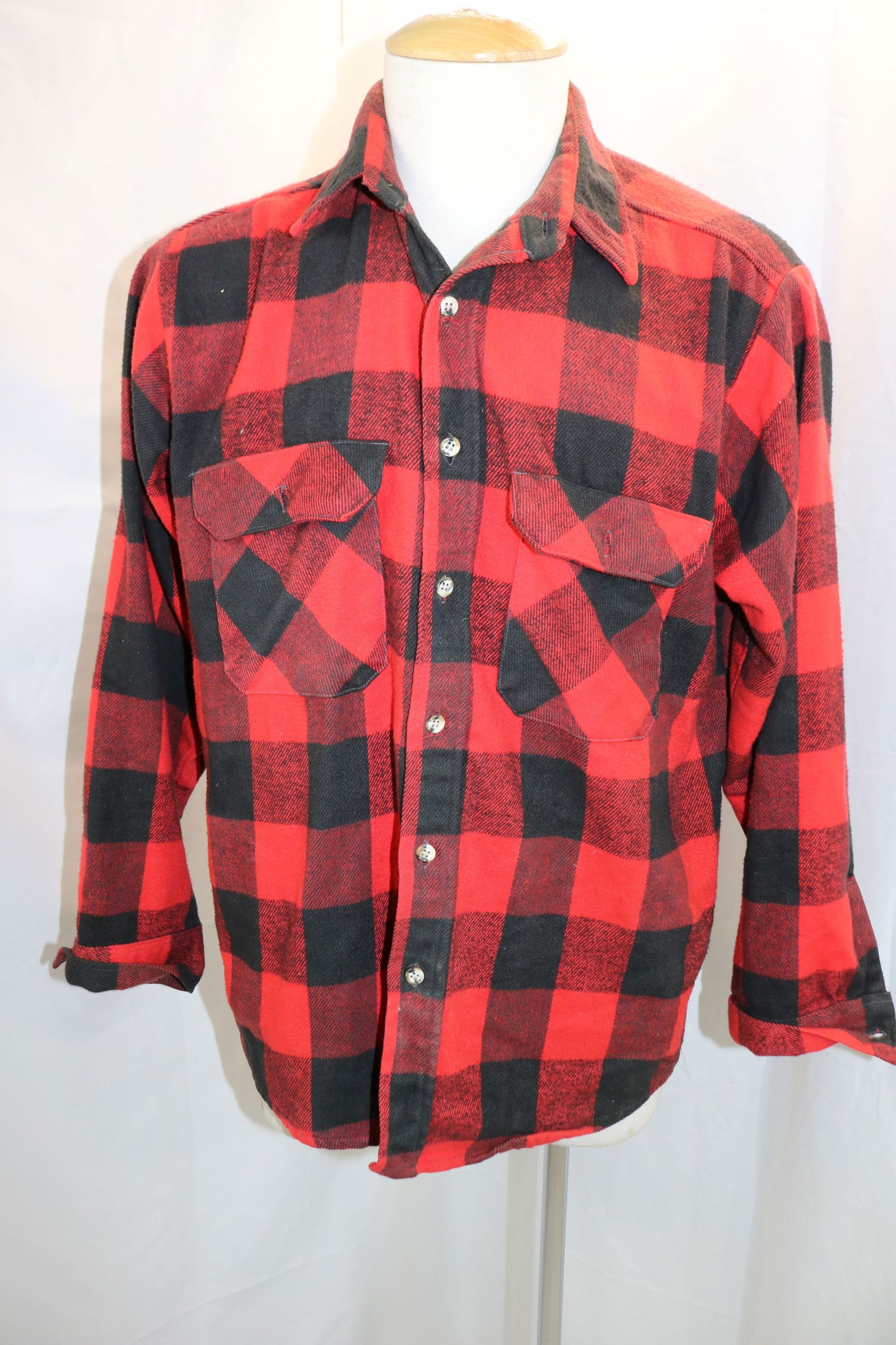 Vintage Winston Red & Black Checkered Flannel Shirt (1 of 5)