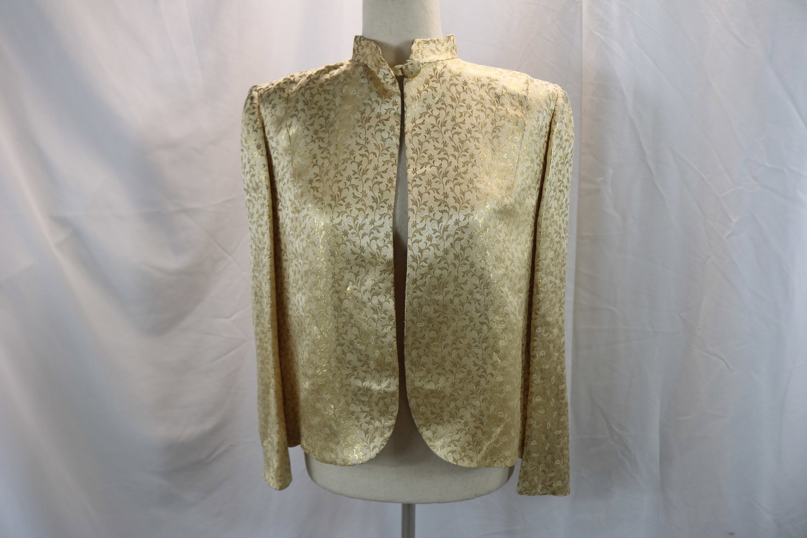 Vintage 1960's Asfar & Sarkis Gold Silk Jacket: approx. 40 bust, good condition, see photo's
