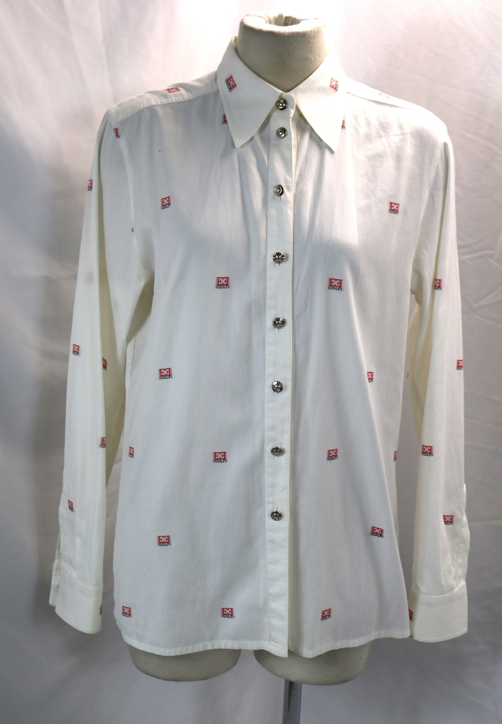 Vintage 1980's Escada White Cotton Golf Shirt: size 36, good condition, see photo's