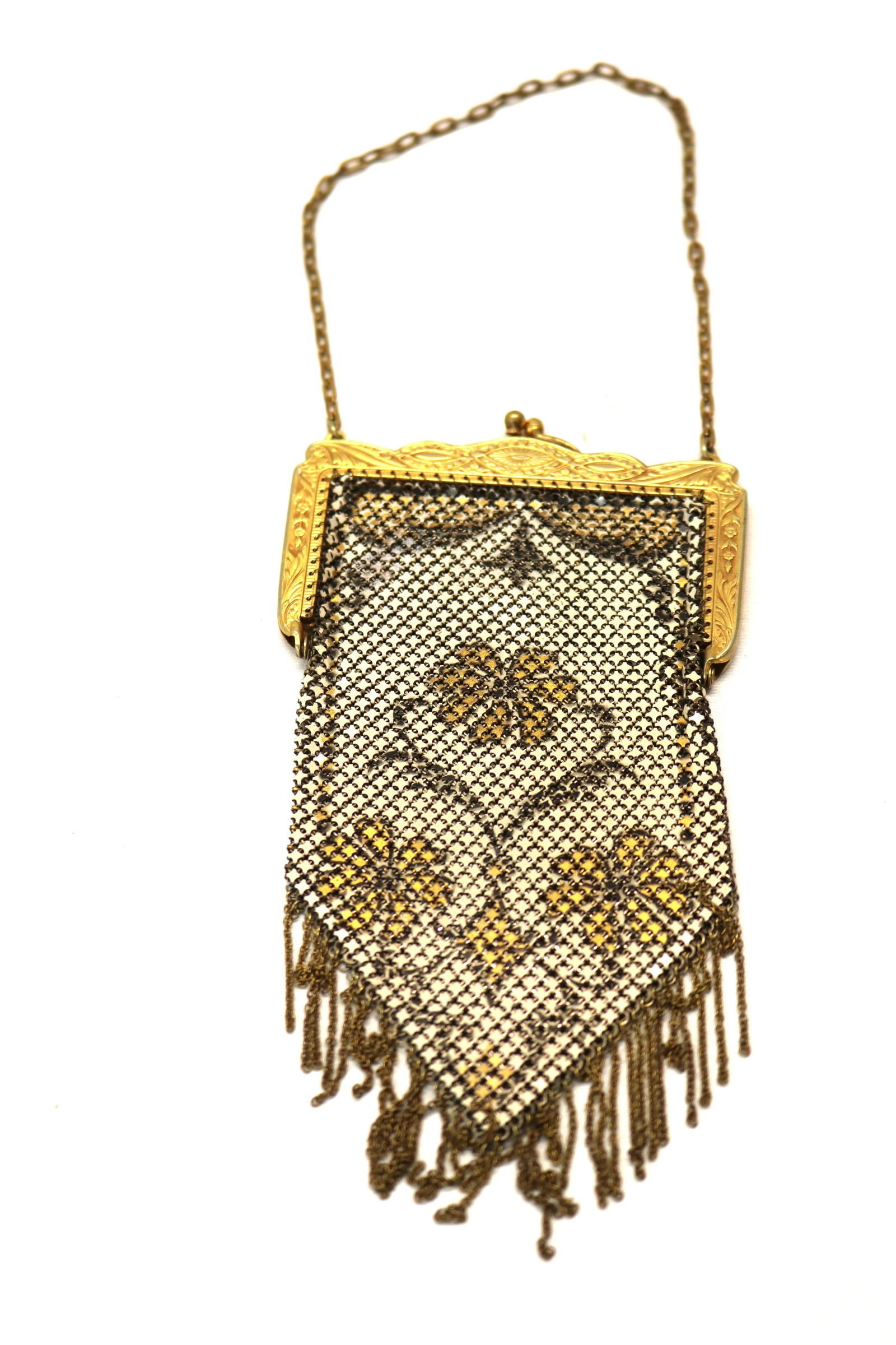 Vintage Mandalian Mfg, Co Hand Painted Enamel Mesh Purse (1 of 6)