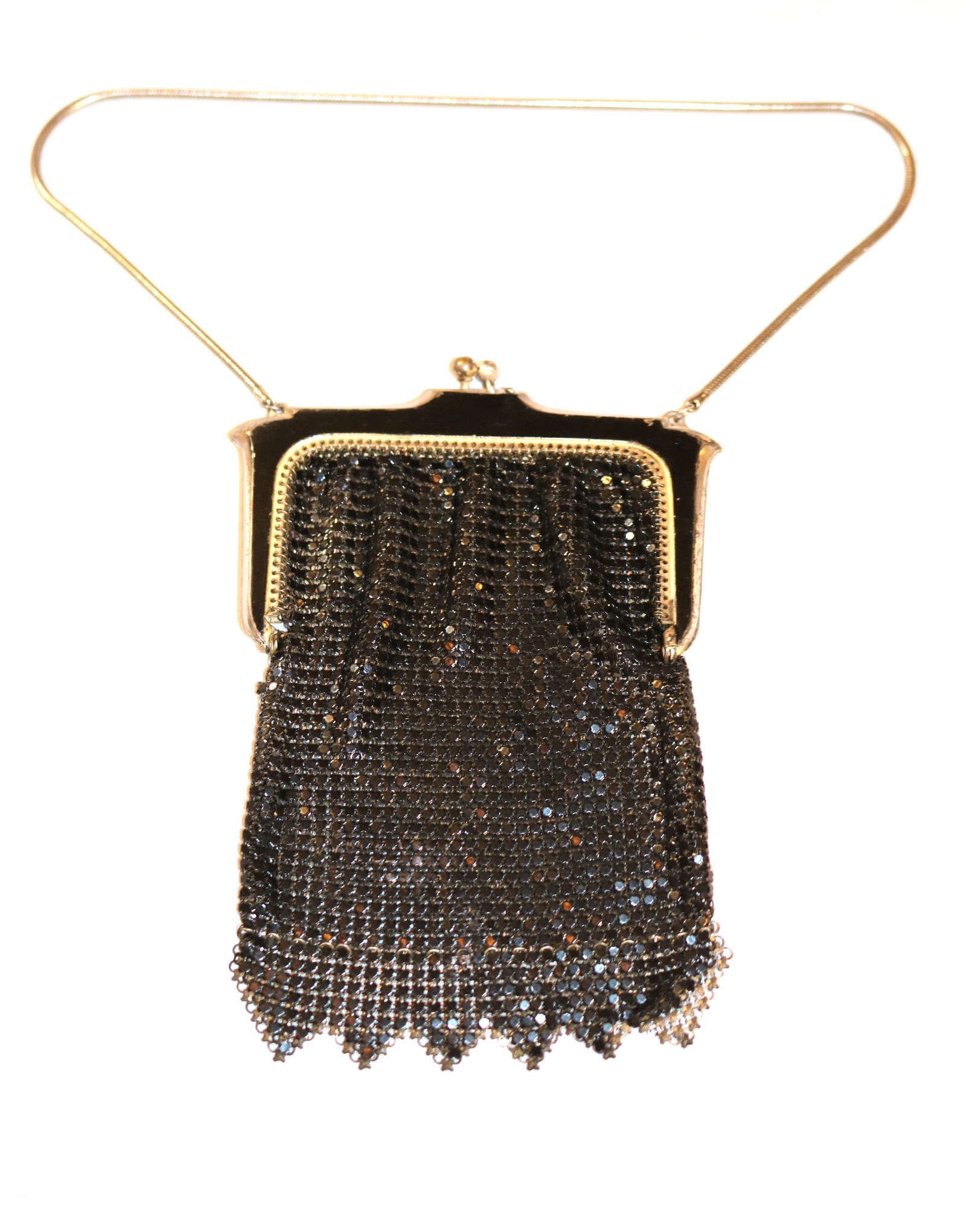 Vintage Whiting & Davis Black Enamel Painted Mesh Purse (1 of 5)