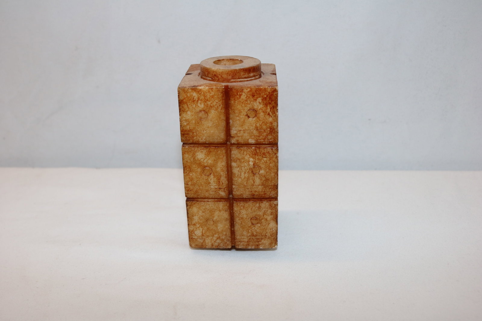 Antique Hand Carved Golden Jade Cylinder (1 of 8)