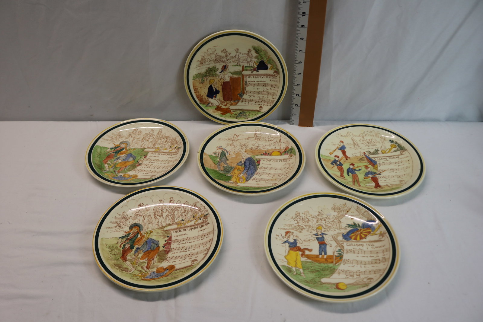Set of 6 Vernon Kilns Music Plates (1 of 10)