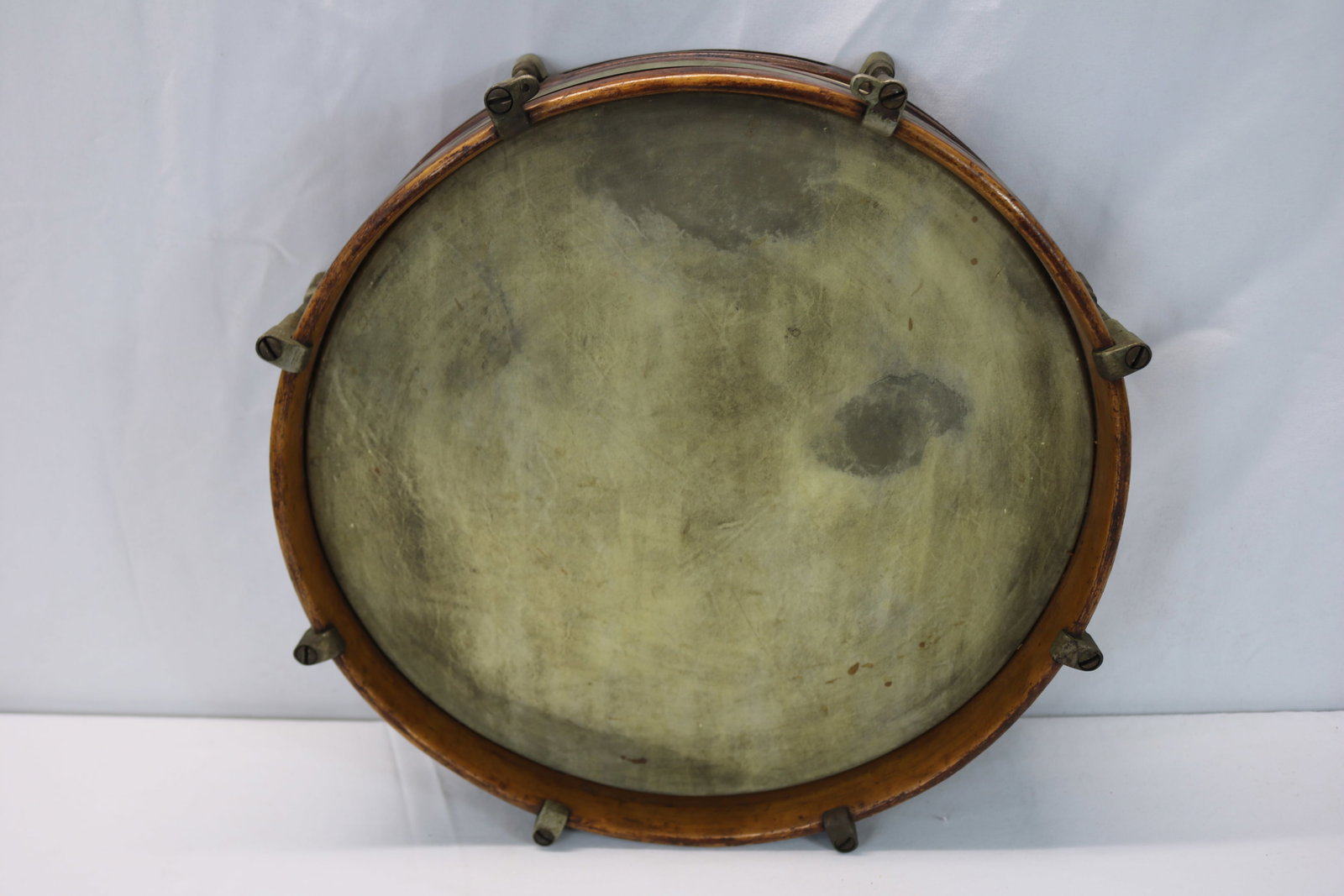 Antique Civil War Era Drum with Wood & Brass: good condition, see photo's