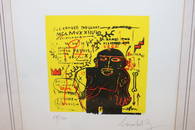 Limited Ed. #68/100 Pencil Signed Jean Michel Basquiat Graffiti Art Lithograph